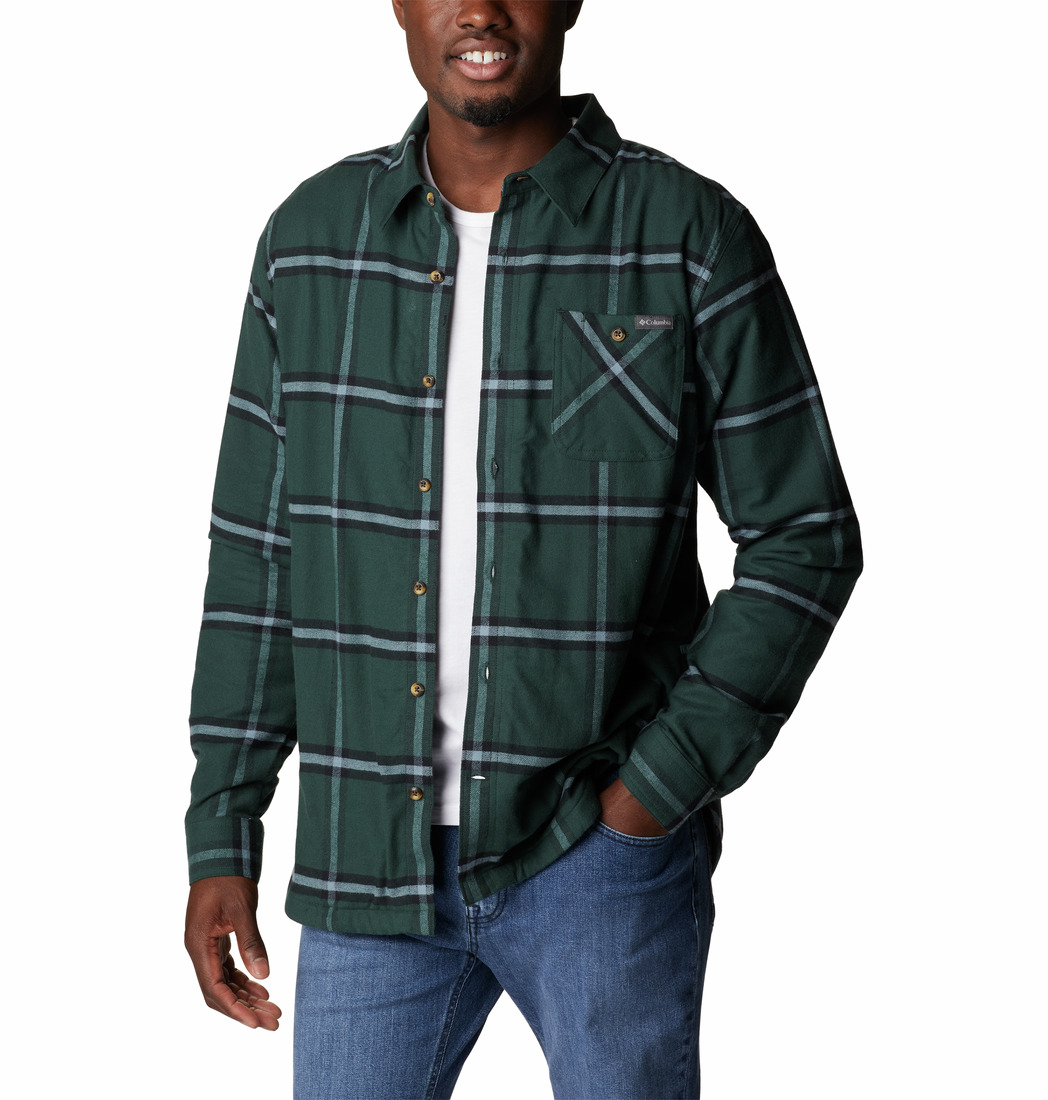 Columbia Cornell Woods Fleece Lined Flannel Erkek Uzun Kollu Gömlek. 7