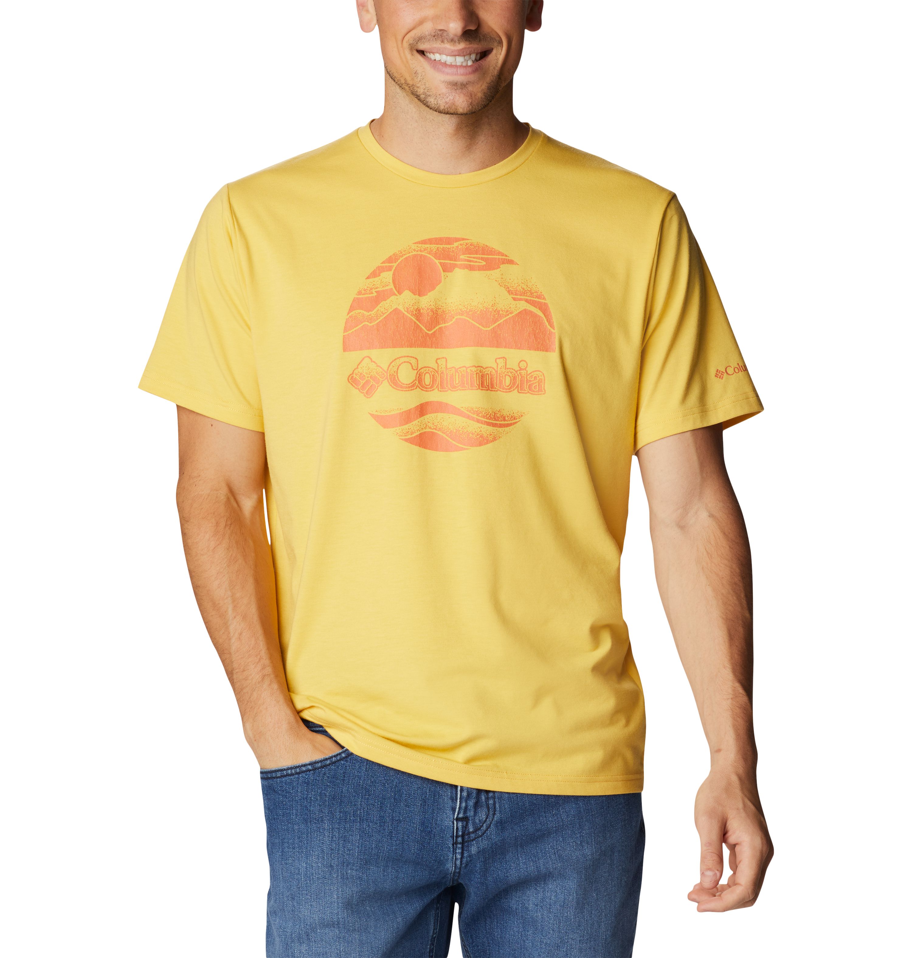 Columbia Men's Sun Trek Graphic Erkek Kısa Kollu T-Shirt. 5