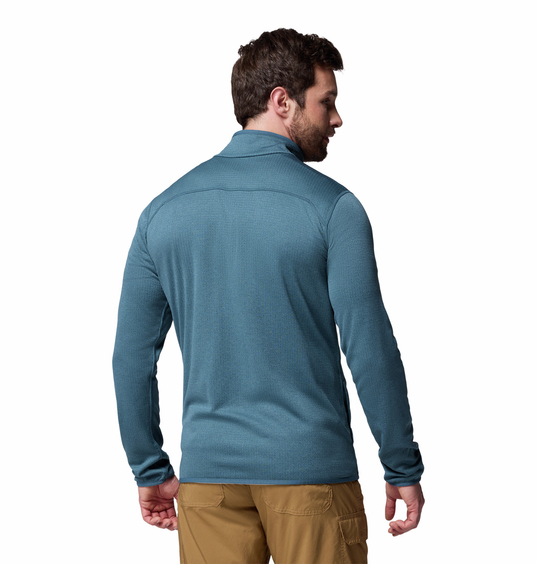 Columbia Mavi Essential Hike Grid Tam Fermuarlı Erkek Polar Üst