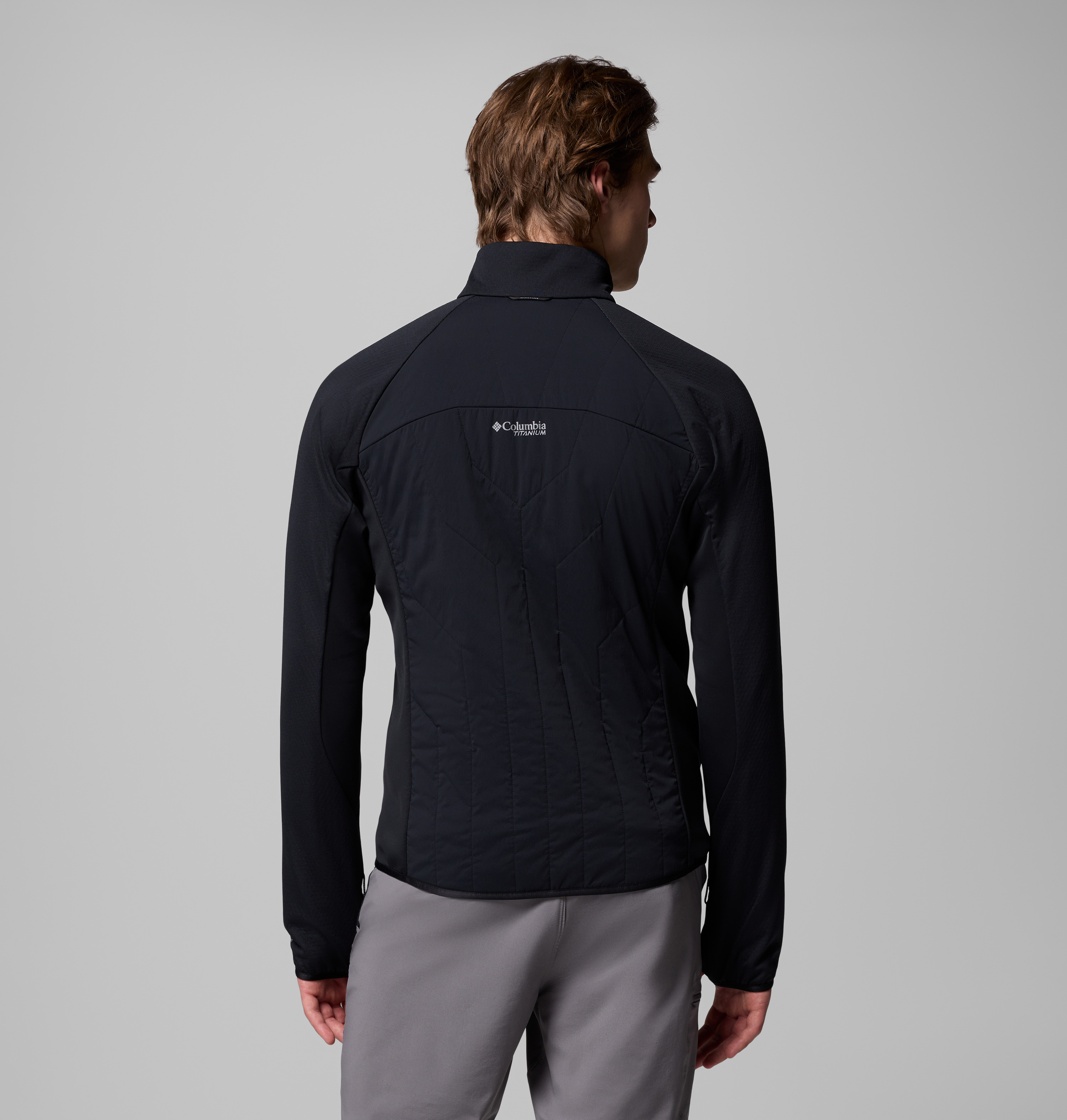 Columbia Erkek Siyah Arctic Crest Hybrid Tam Fermuarlı Softshell