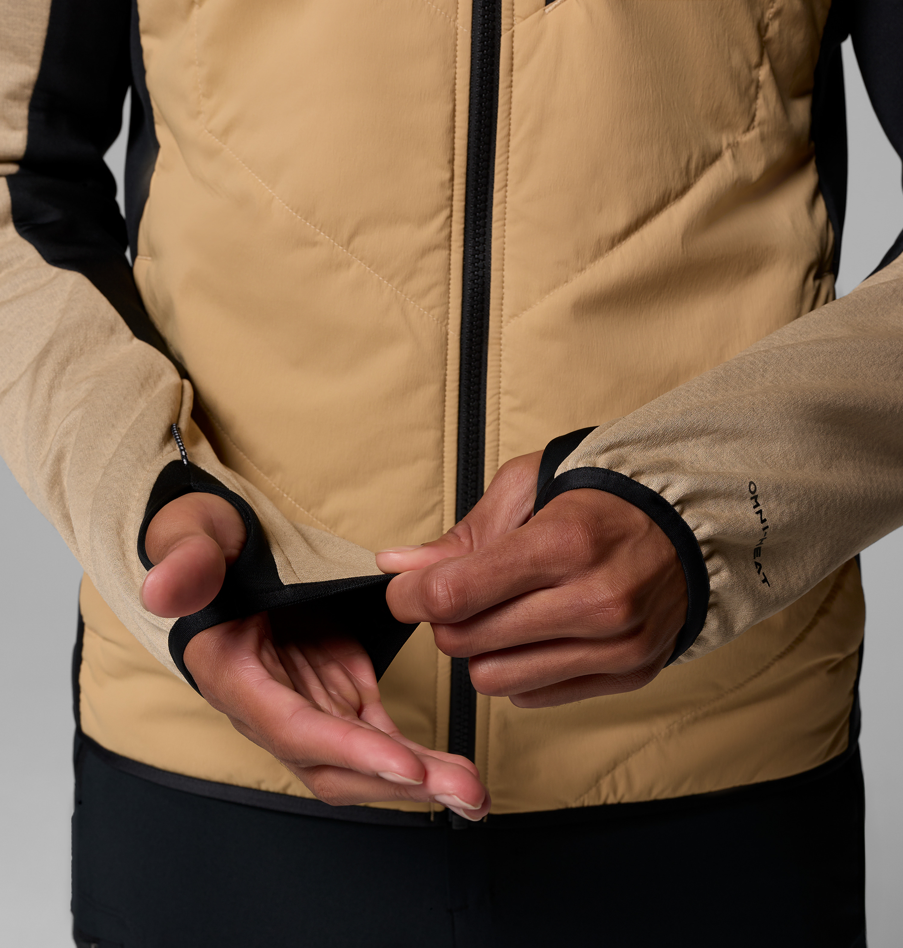 Columbia Erkek Kahverengi Arctic Crest Hybrid Tam Fermuarlı
