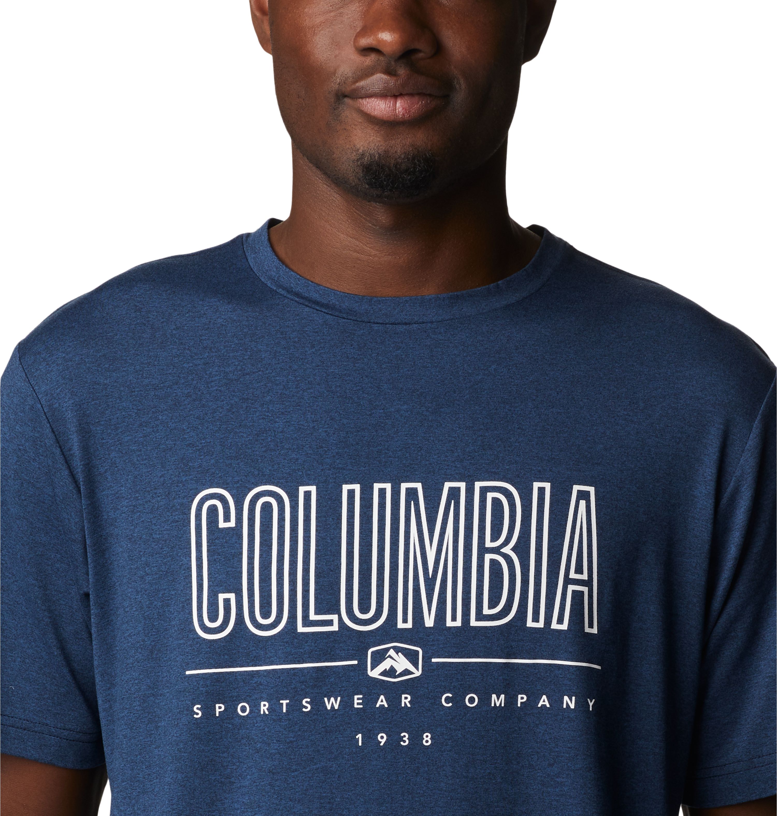 Columbia Tech Trail Front Graphic Erkek Kısa Kollu T-Shirt. 4
