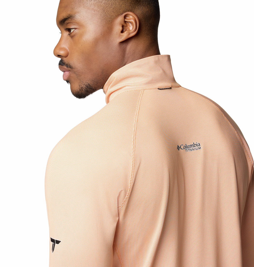 Columbia Turuncu Summit Valley Yarım Fermuarlı Erkek Teknik Uzun