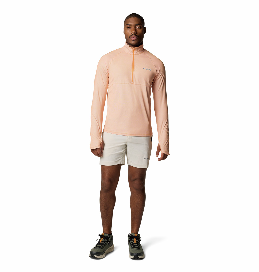 Columbia Turuncu Summit Valley Yarım Fermuarlı Erkek Teknik Uzun