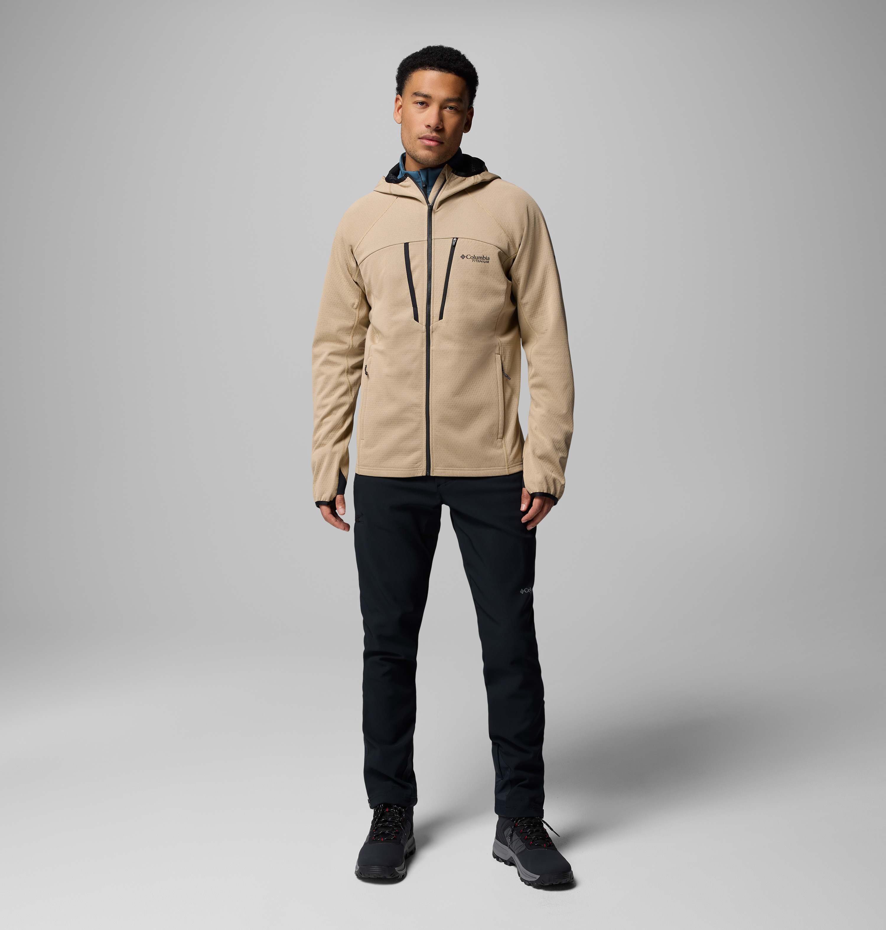 Columbia Erkek Kahverengi Arctic Crest Bonded Tam Fermuarlı Polar