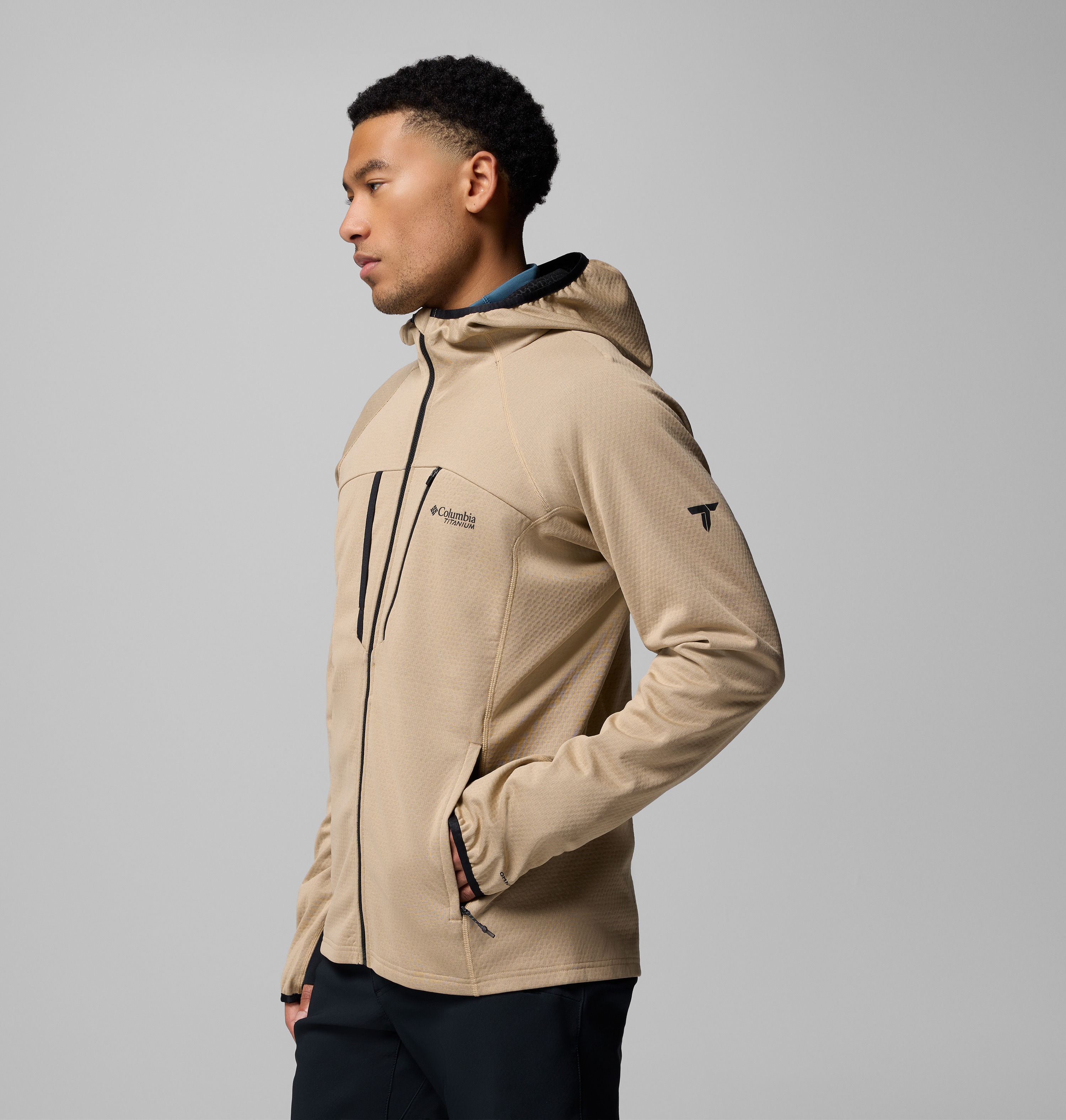 Columbia Erkek Kahverengi Arctic Crest Bonded Tam Fermuarlı Polar