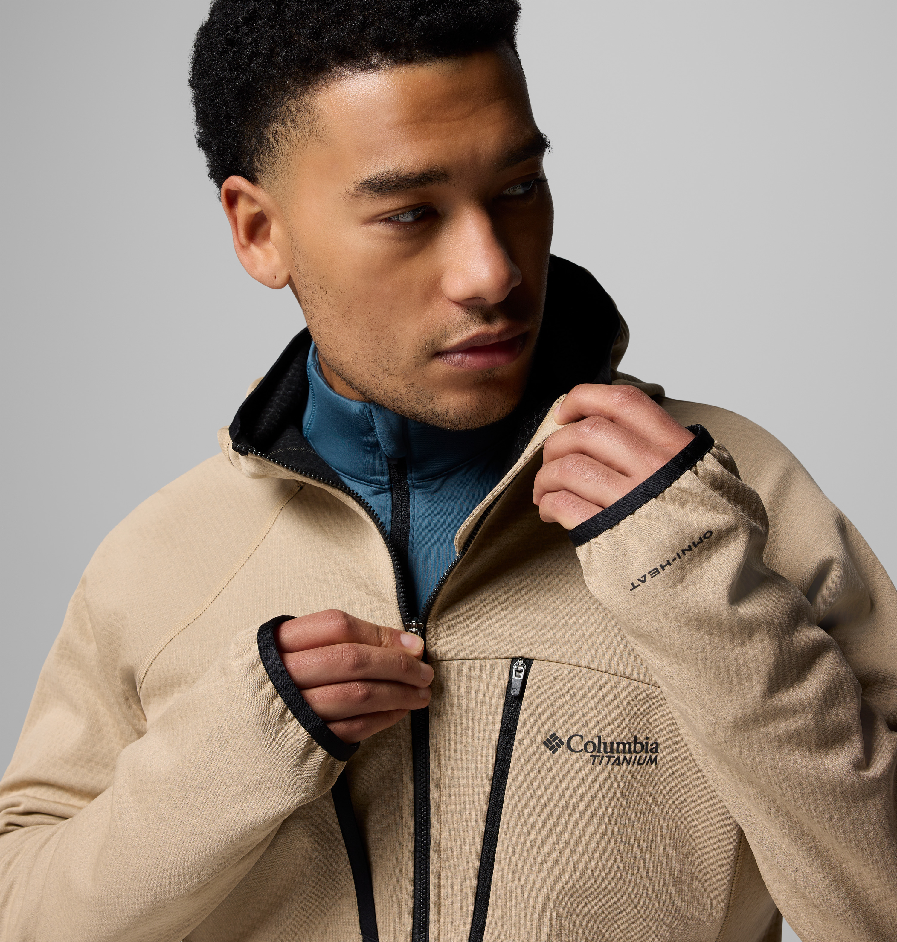 Columbia Erkek Kahverengi Arctic Crest Bonded Tam Fermuarlı Polar