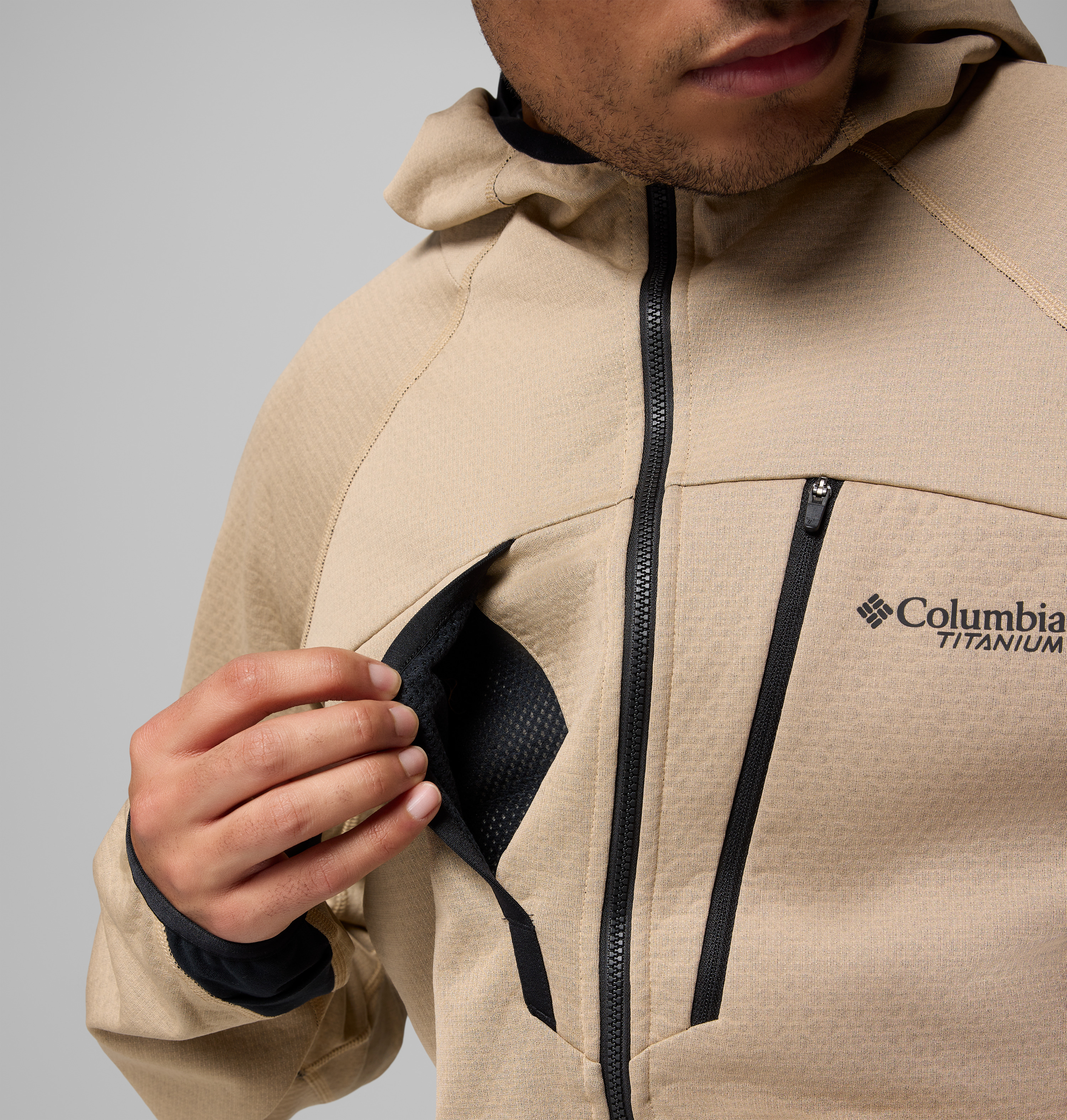 Columbia Erkek Kahverengi Arctic Crest Bonded Tam Fermuarlı Polar