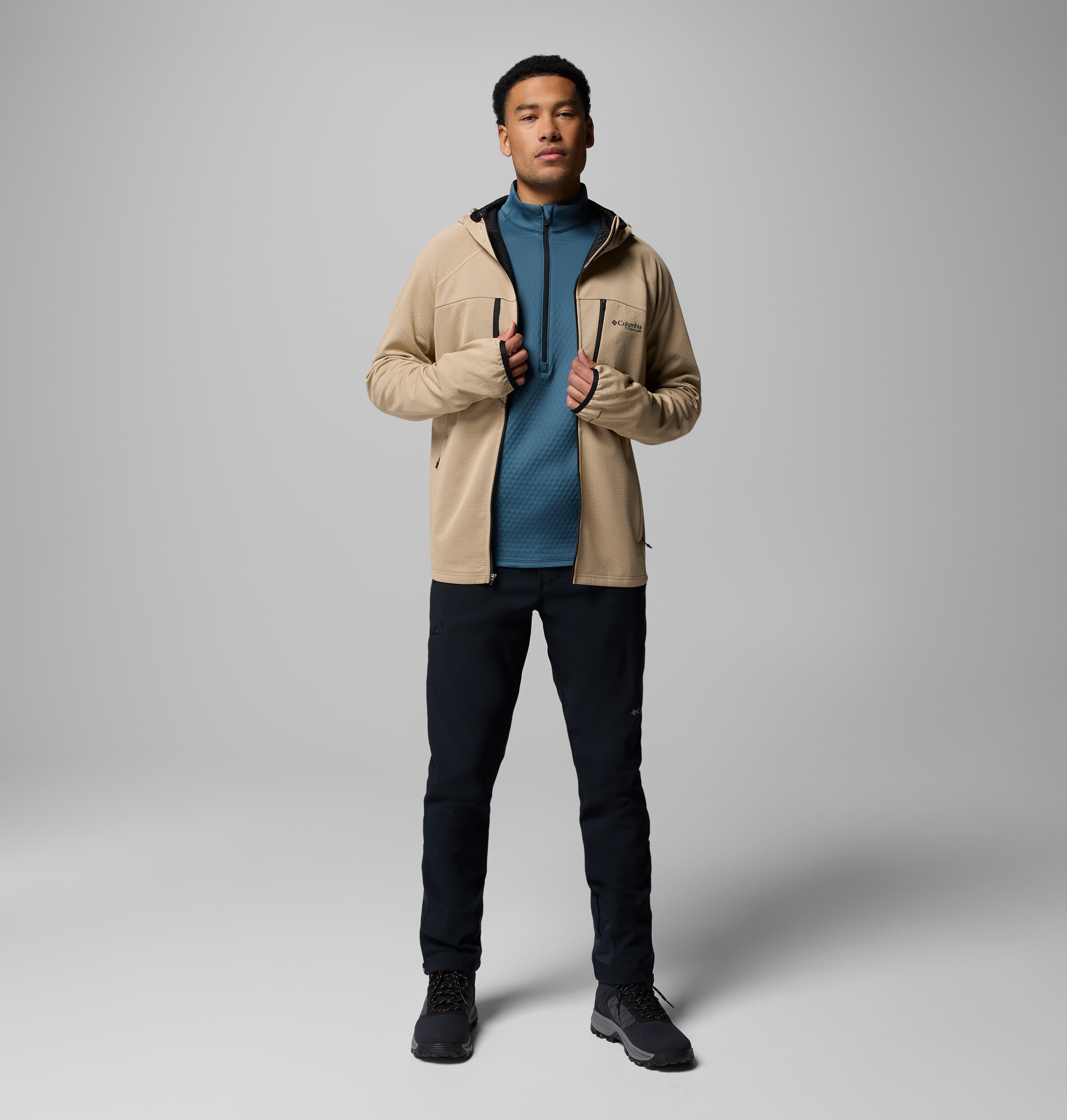 Columbia Erkek Kahverengi Arctic Crest Bonded Tam Fermuarlı Polar