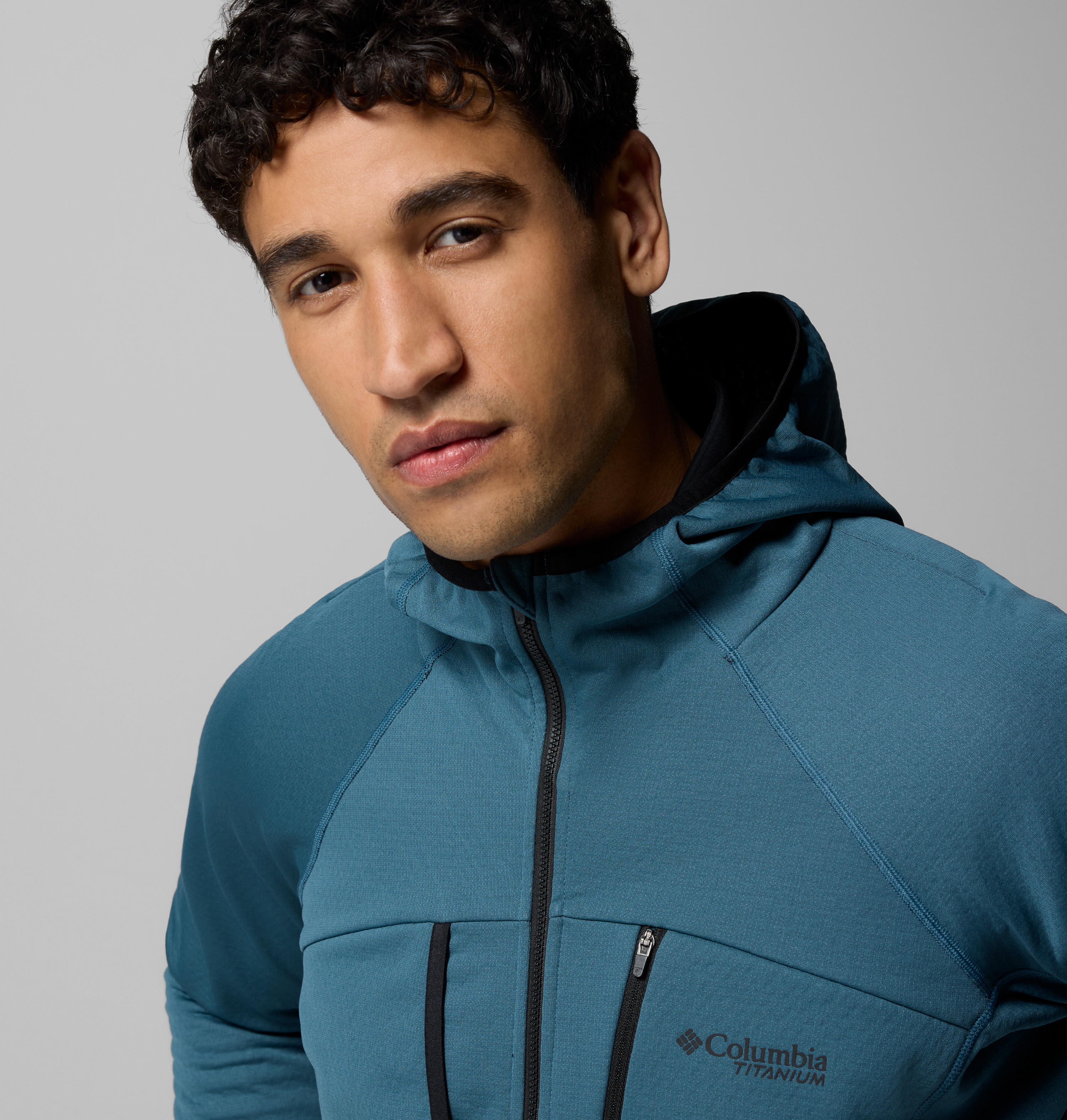Columbia Erkek Mavi Arctic Crest Bonded Tam Fermuarlı Polar Üst