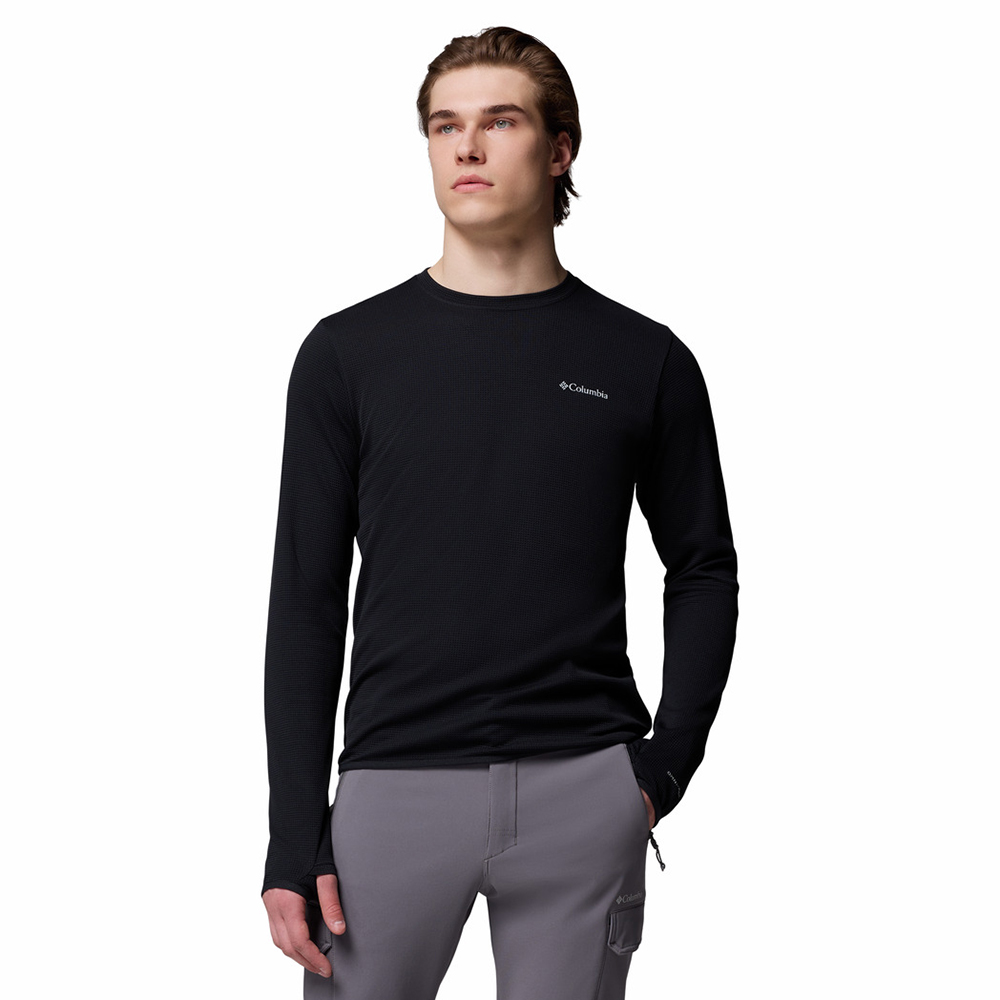 Columbia Erkek Siyah Tech Trail Utility Warm Crew Teknik Uzun