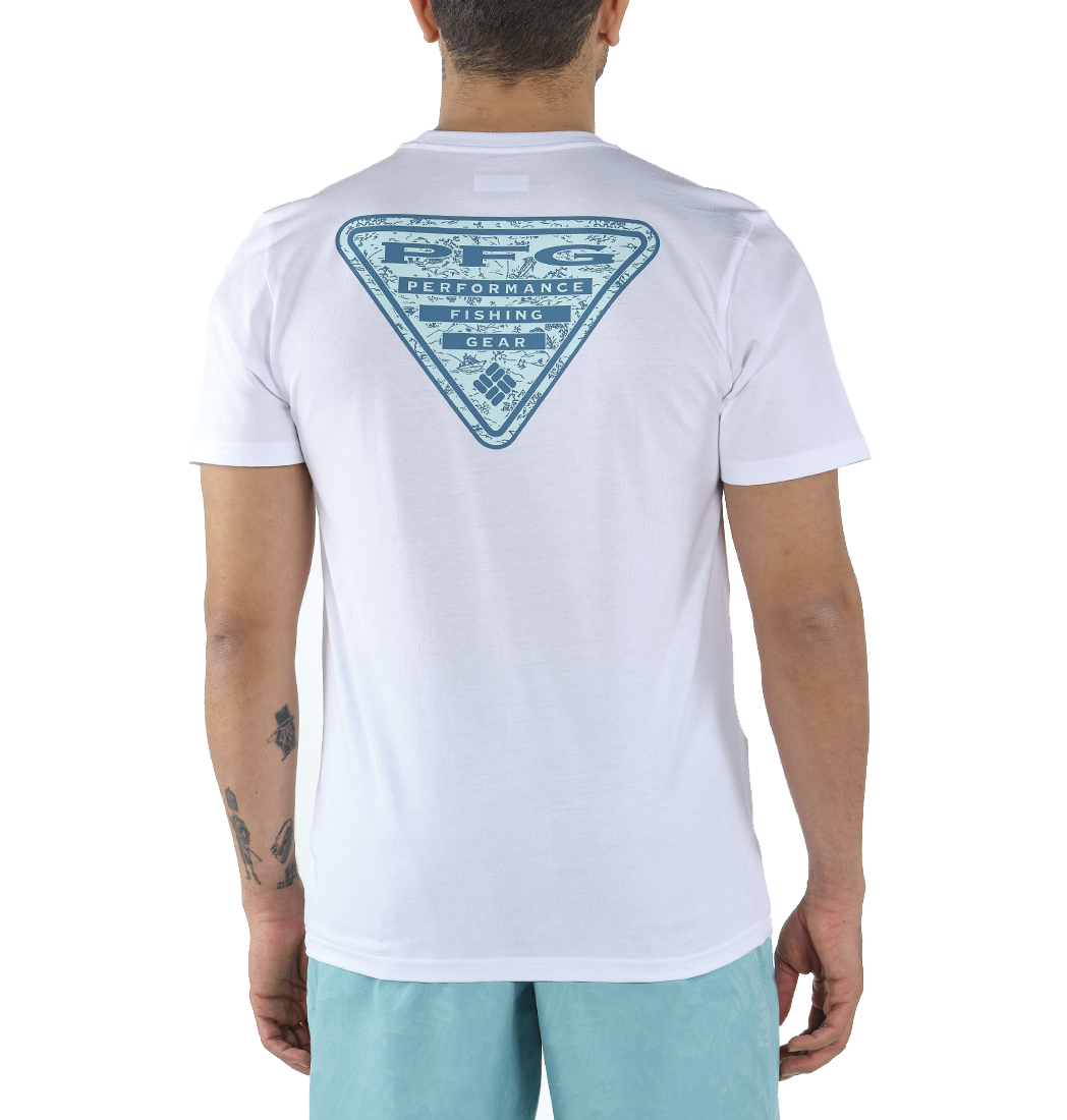 Columbia PFG Triangle Print Graphic Kısa Kollu Erkek T-shirt. 2