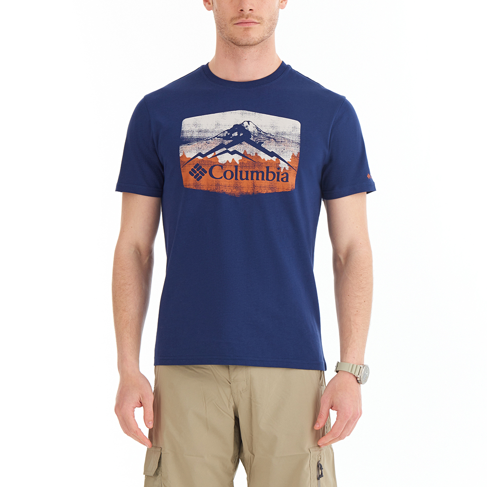 Columbia CSC Hex Landscape Graphic Erkek Kısa Kollu T-Shirt. 1