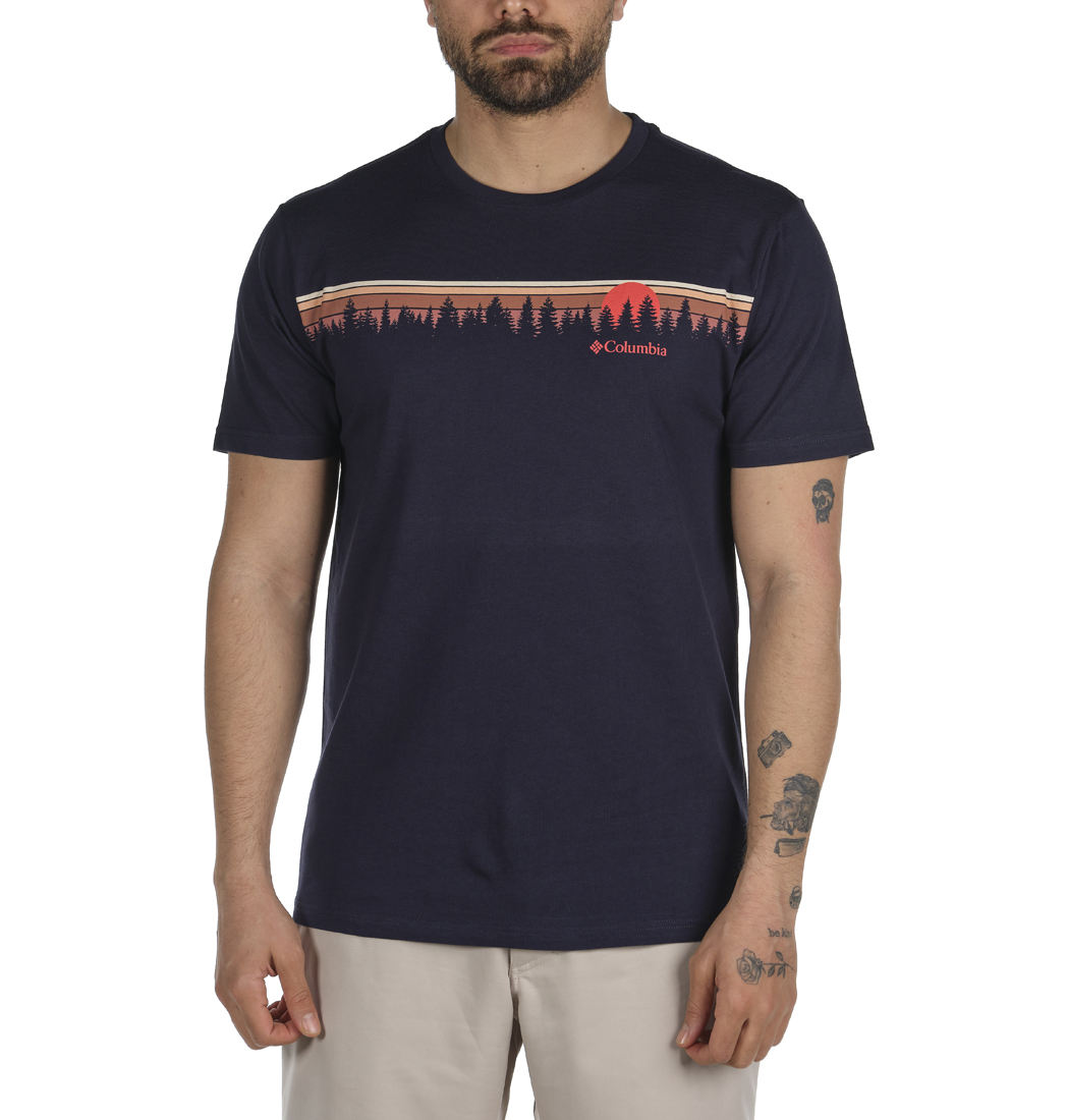 Columbia Solar Treeline Graphic Kısa Kollu Erkek T-shirt. 1