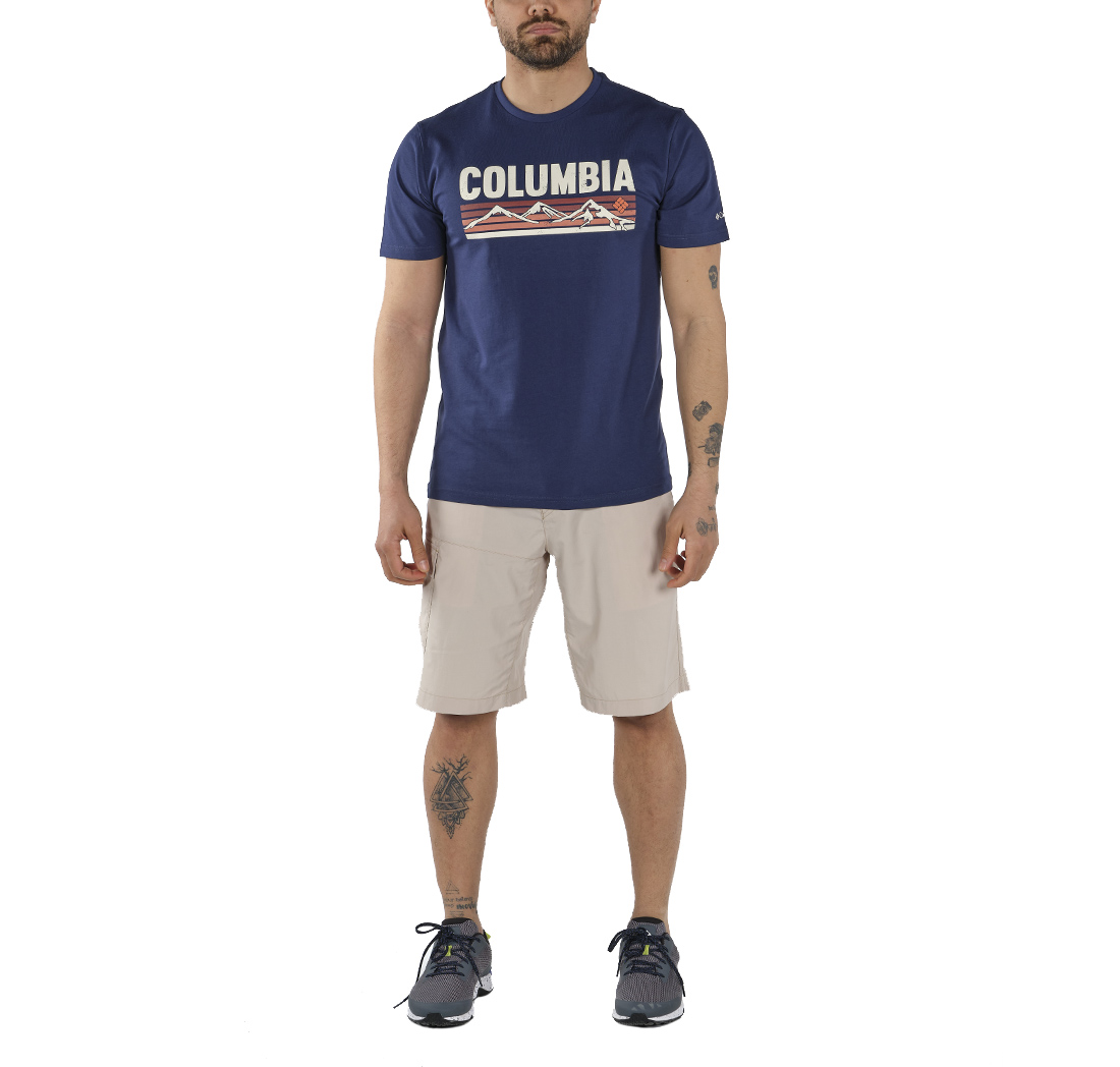 Columbia Elevated Outlook Graphic Kısa Kollu Erkek T-shirt. 4
