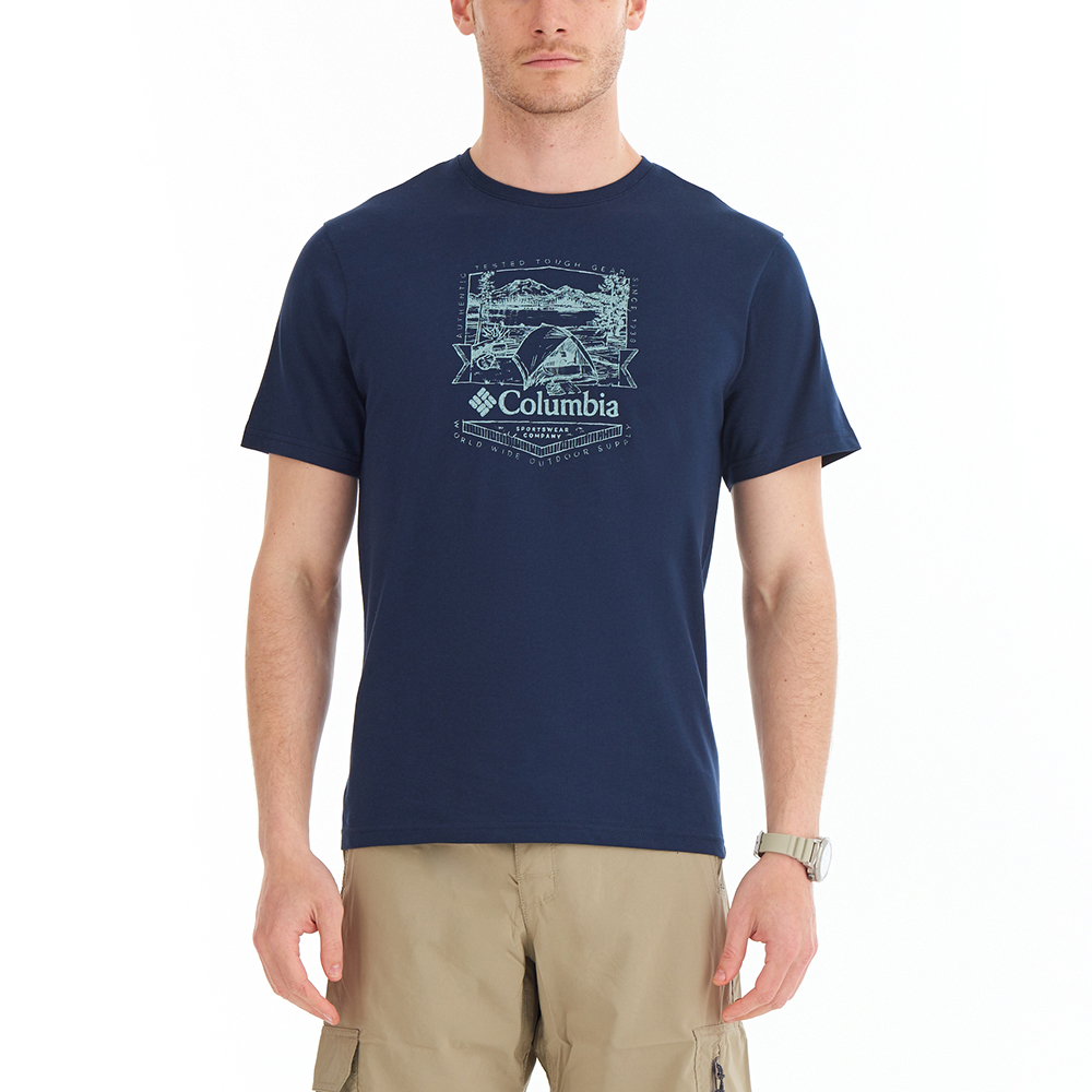 Columbia CSC Lakeside Badge Erkek Kısa Kollu T-Shirt. 1