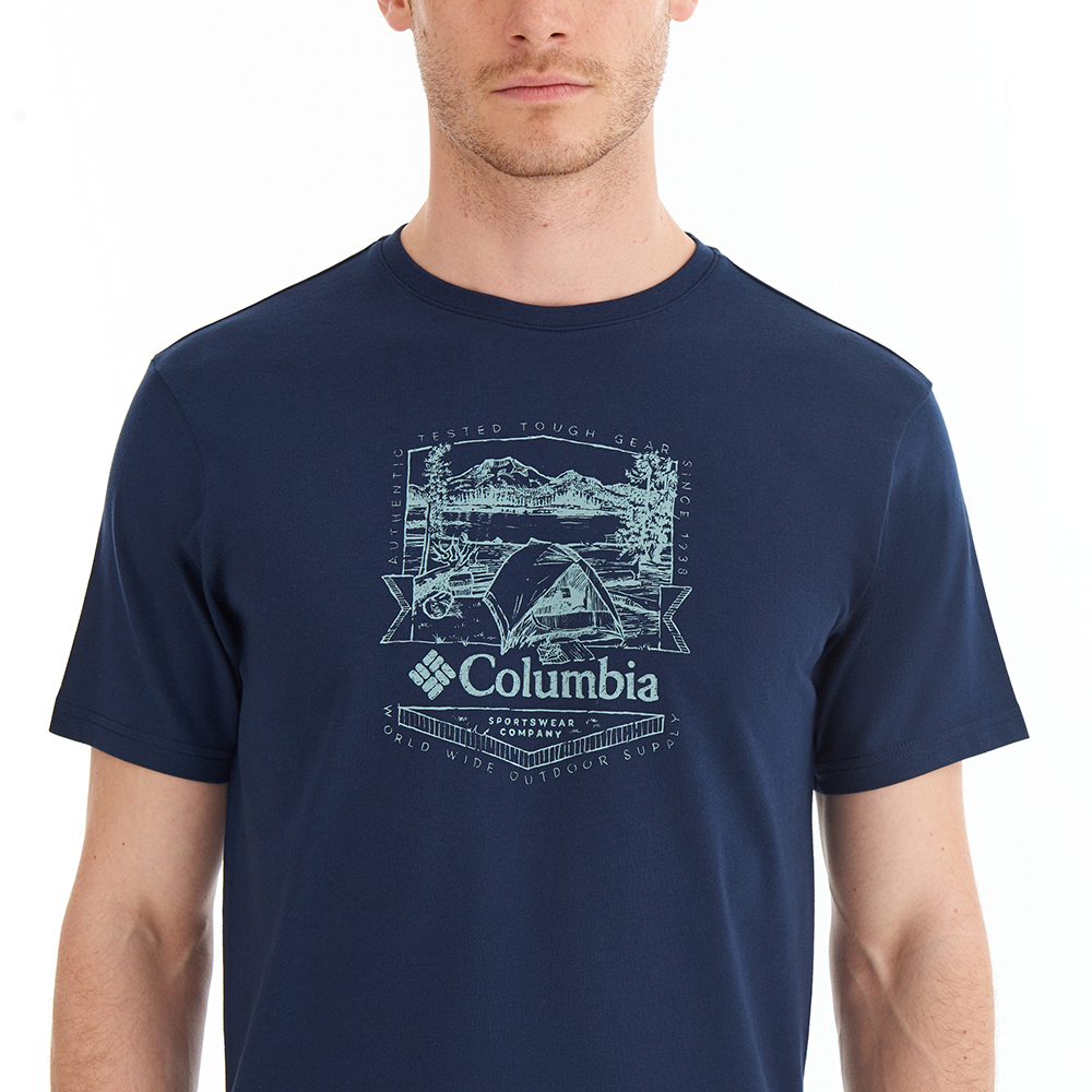 Columbia CSC Lakeside Badge Erkek Kısa Kollu T-Shirt. 4