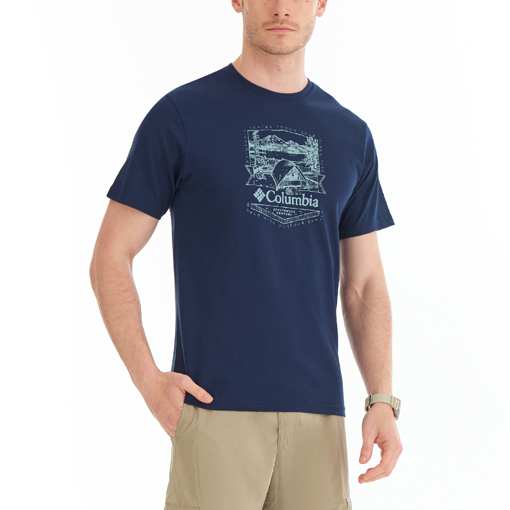 Columbia CSC Lakeside Badge Erkek Kısa Kollu T-Shirt. 5