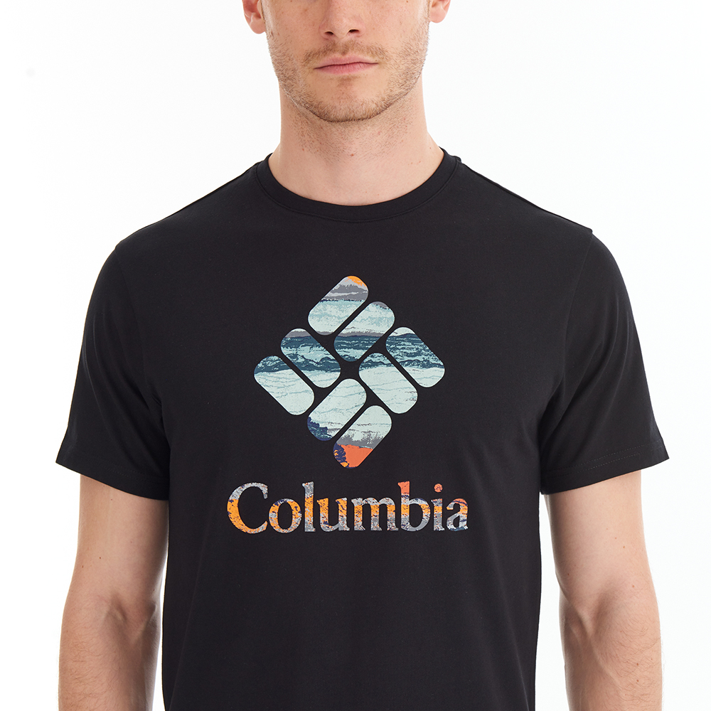 Columbia CSC Stacked Hyper Nature Erkek Kısa Kollu T-Shirt. 4