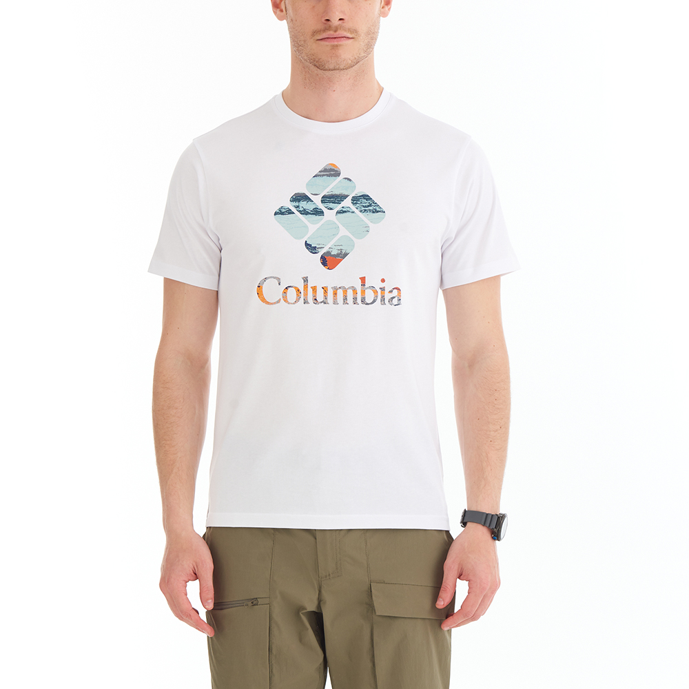 Columbia CSC Stacked Hyper Nature Erkek Kısa Kollu T-Shirt. 1