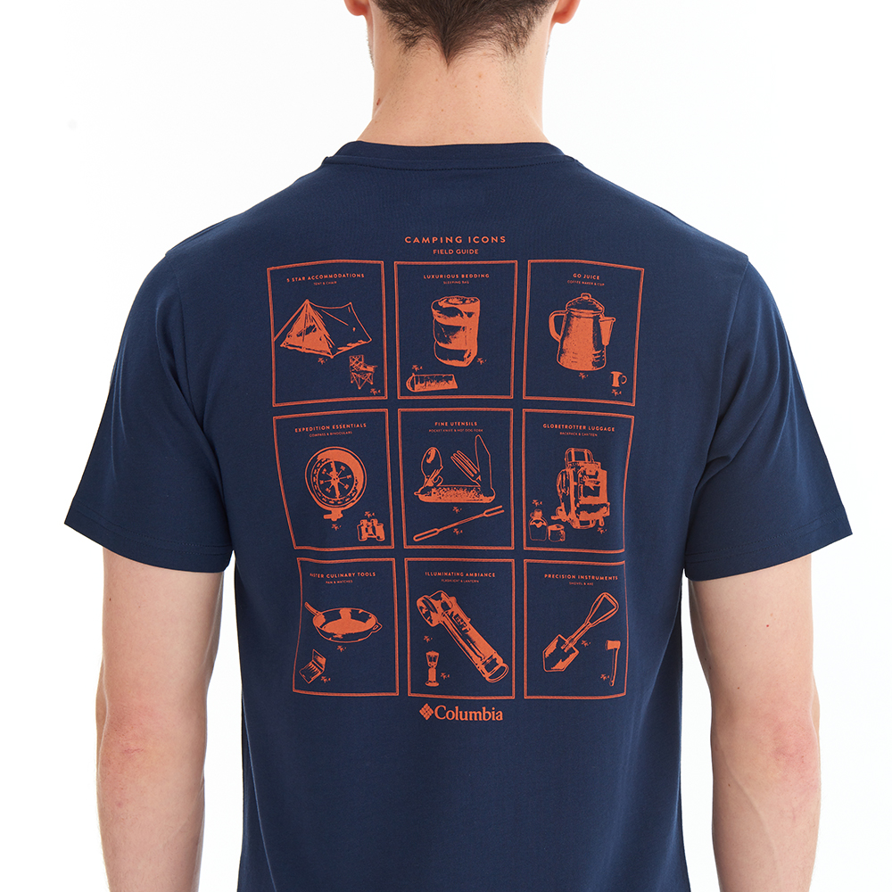 Columbia CSC Campsite Icons Erkek Kısa Kollu T-Shirt. 5