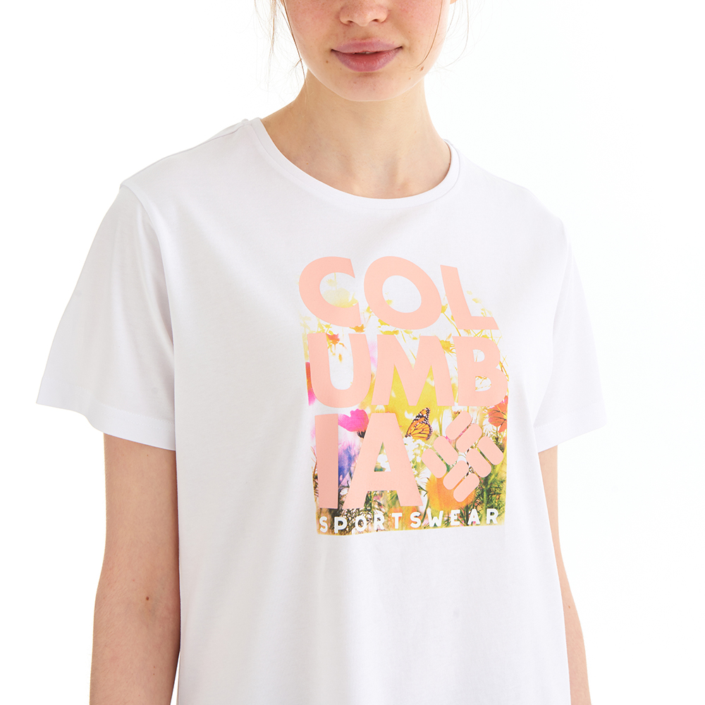 Columbia CSC Floral Blur Kadın Kısa Kollu T-Shirt. 4