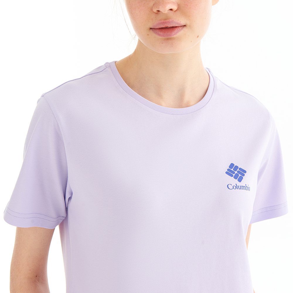 Columbia CSC Stacked Mini Gem Logo Kadın Kısa Kollu T-Shirt. 4