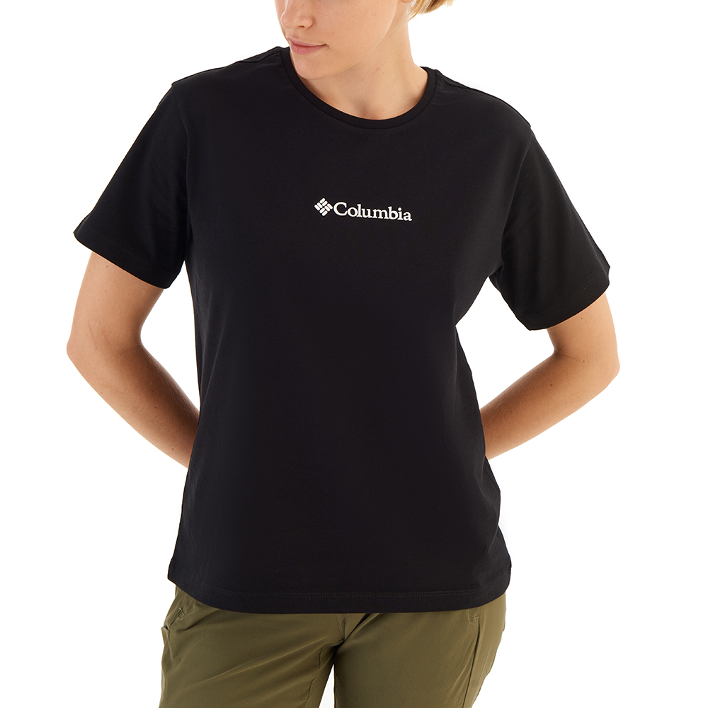Columbia CSC Columbia Chest Logo Kadin Kisa Kollu T-Shirt. 5