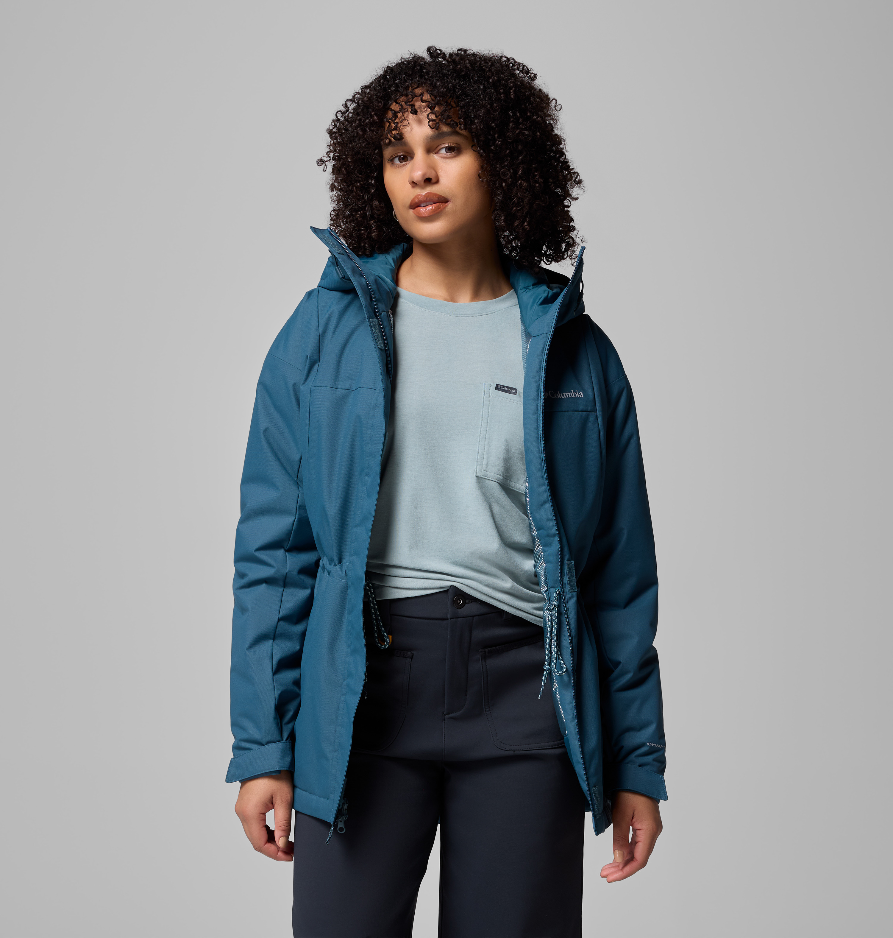 ジャケット・アウター Columbia nylon jacket parka Blue Columbia Kadın Mavi Hikebound II Long Insulated Mont