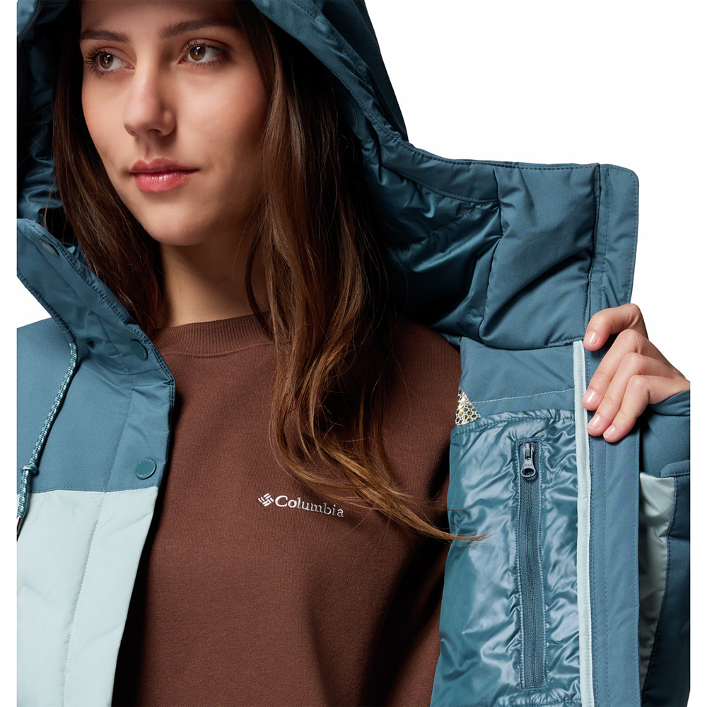 コンアル Columbia Kadın Mavi Mountain Croo III Mid Down Kaz Tüyü Mont