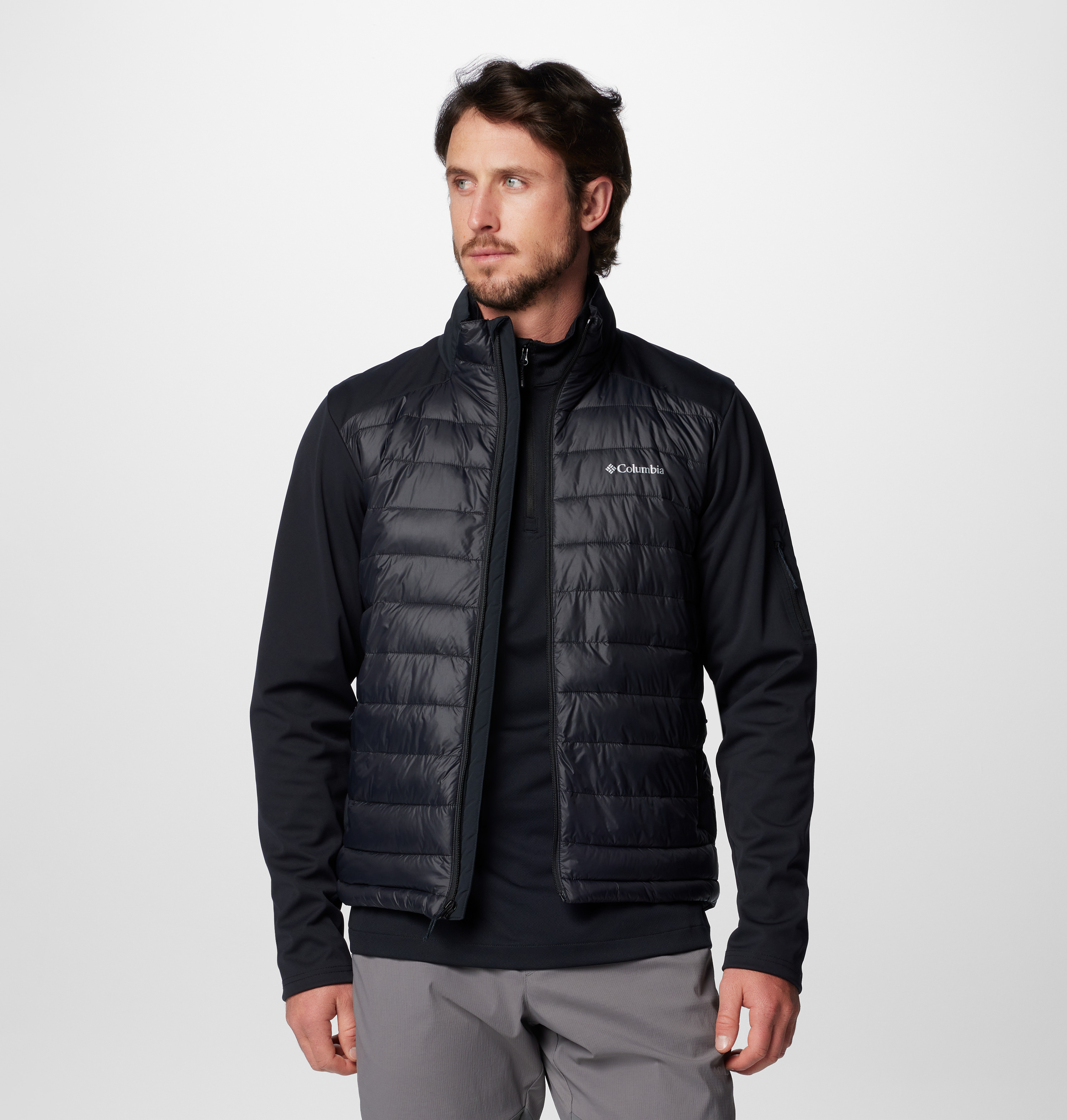 Columbia Erkek Siyah Columbia Tech Hybrid Softshell