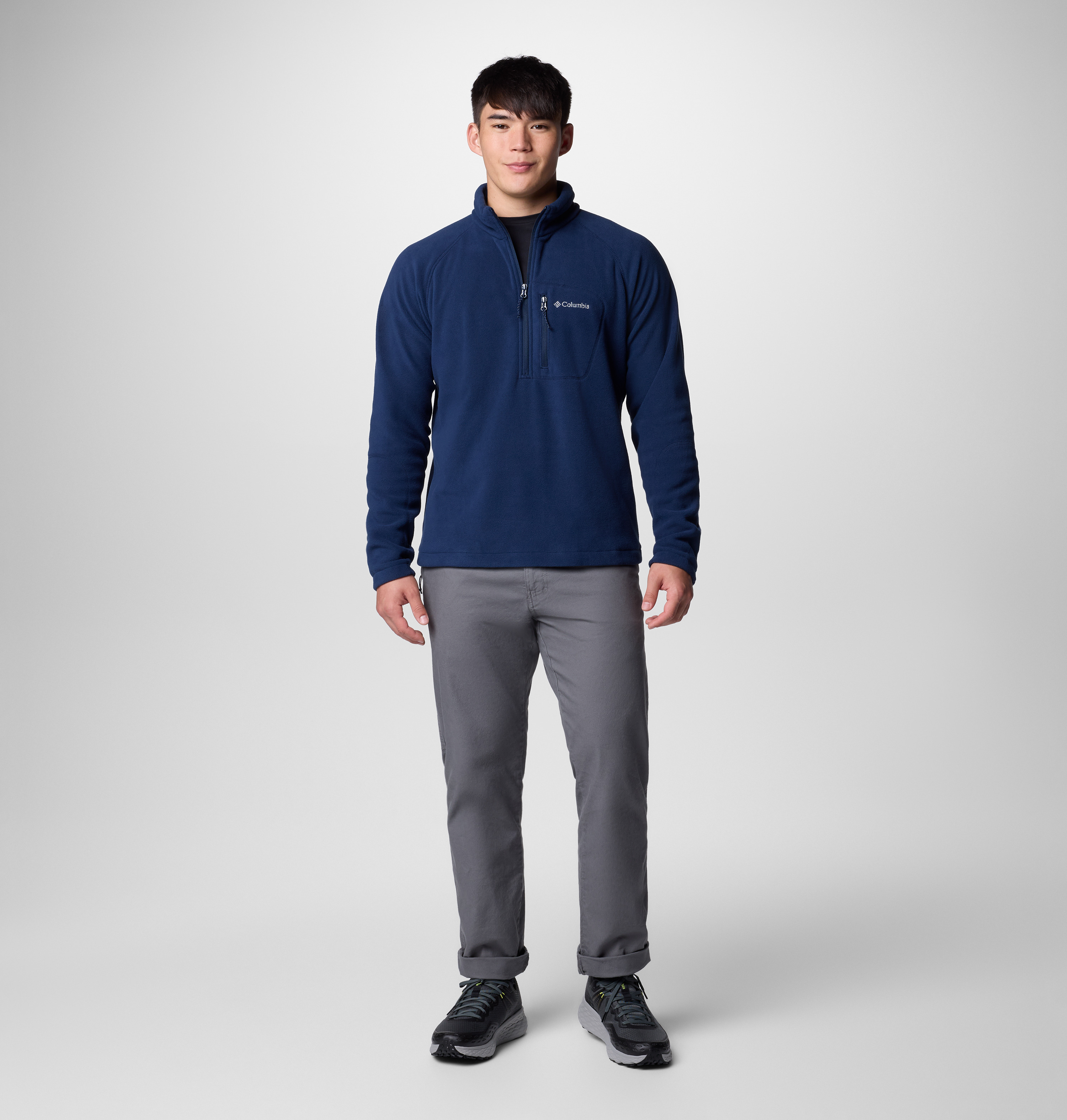 FW1×20 Columbia Erkek Lacivert Fast Trek III Yarım Fermuarlı Polar