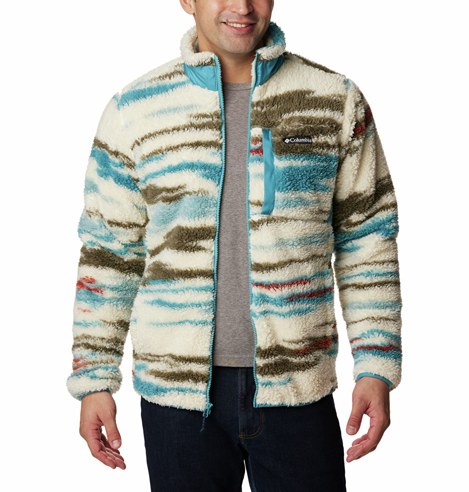 Winter Pass Print Fleece Full Zip Erkek Polar Üst