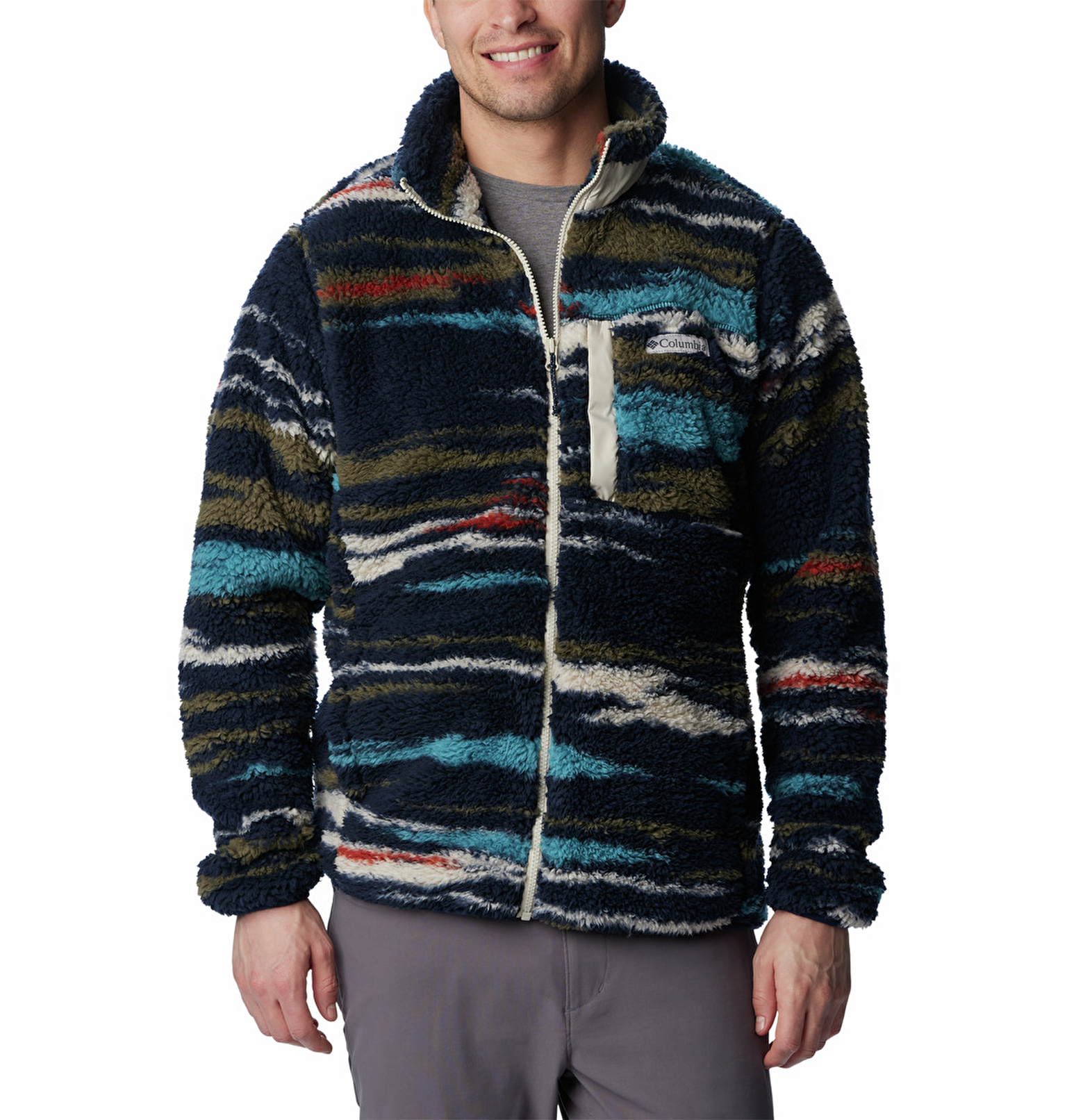 Winter Pass Print Fleece Full Zip Erkek Polar Üst