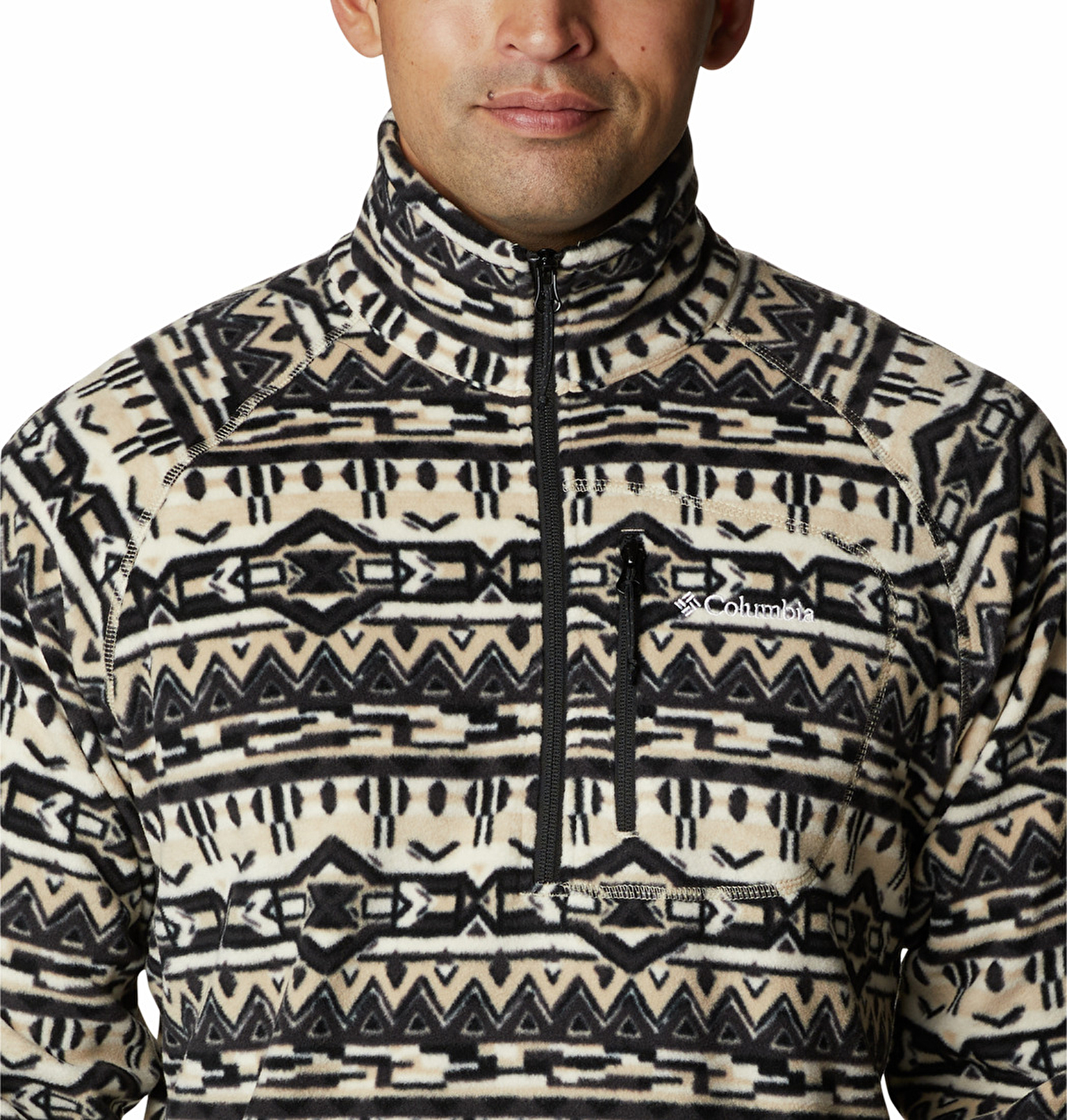 Fast Trek Printed Half Zip Erkek Polar Üst