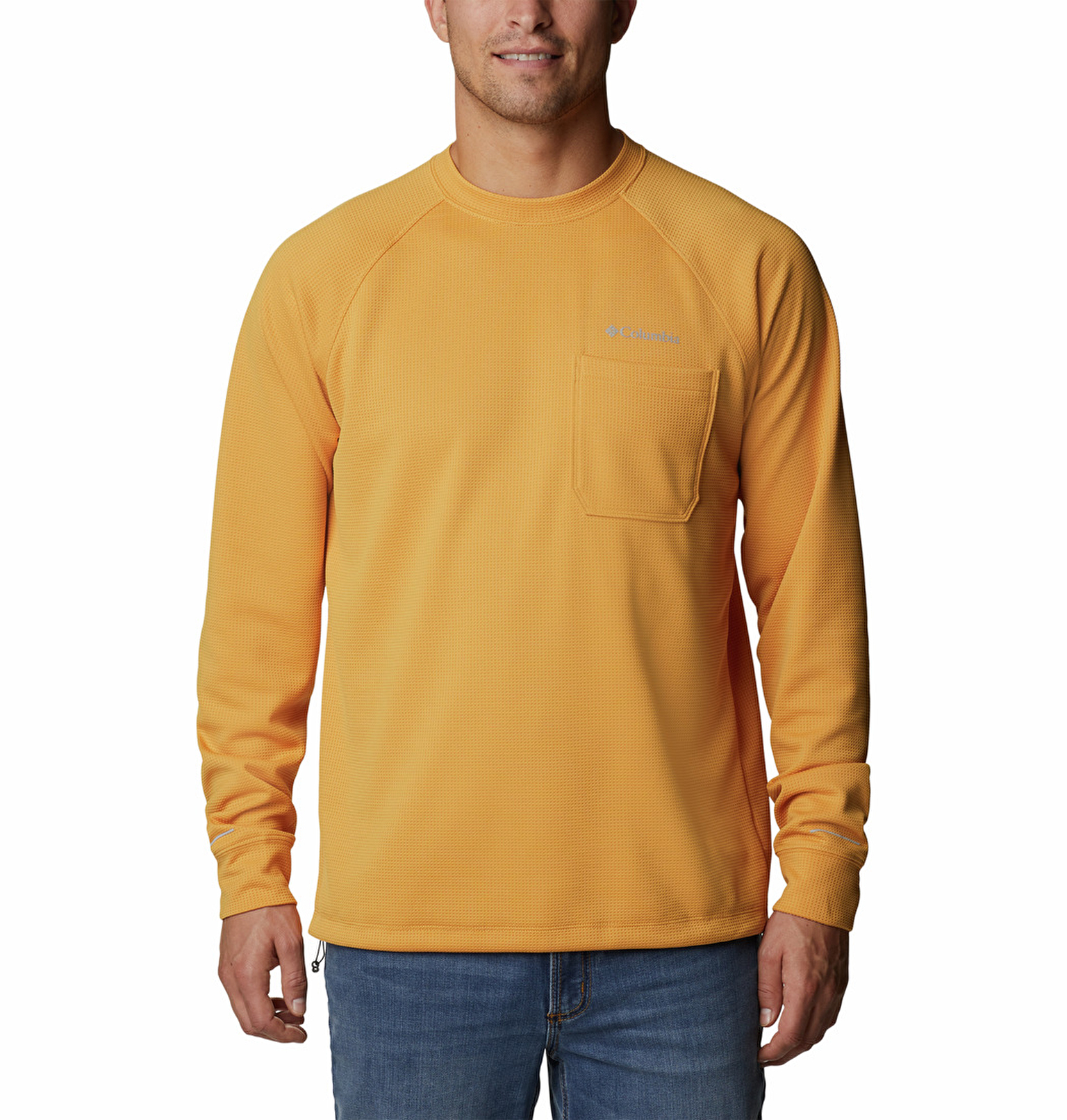 Black Mesa Waffle Knit Crew Erkek Uzun Kollu T-Shirt