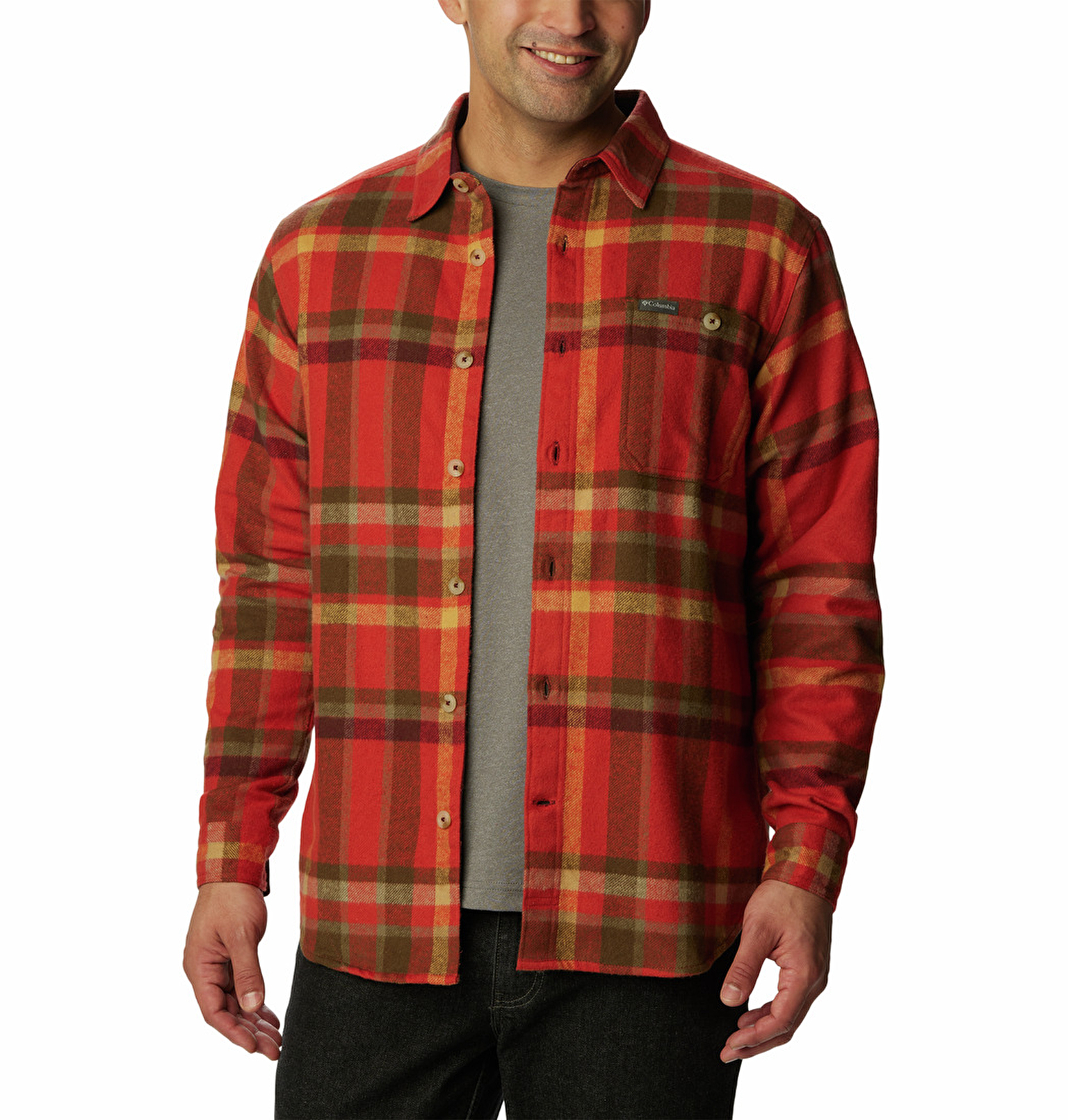 Pitchstone Heavyweight Flannel Erkek Uzun Kollu Gömlek