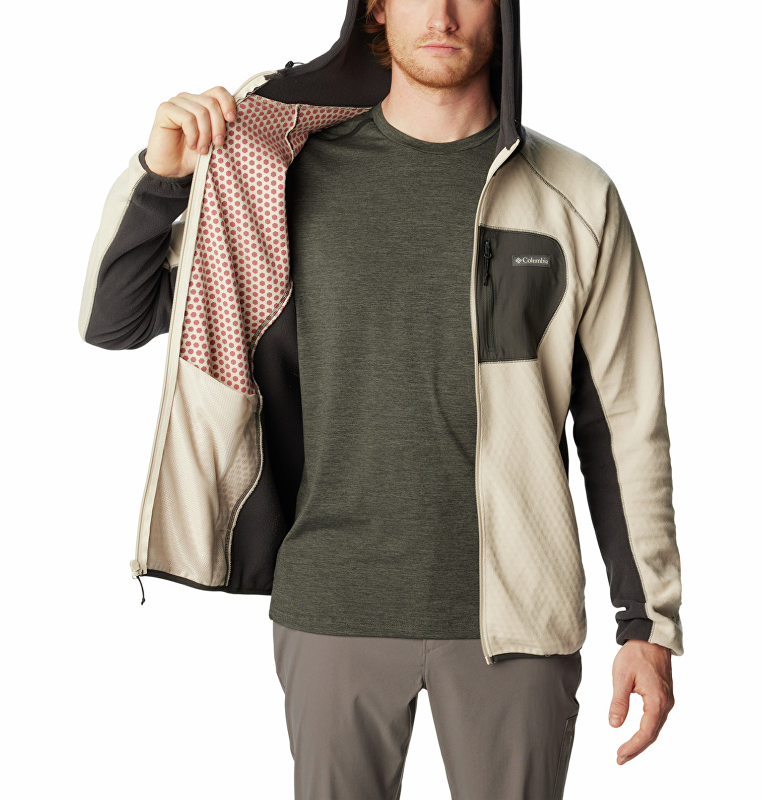 M Outdoor Tracks Hooded Full Zip Erkek Polar Üst