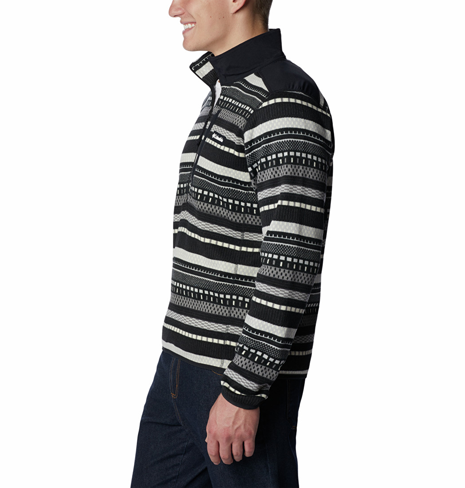 Sweater Weather II Printed Half Zip Erkek Polar Üst