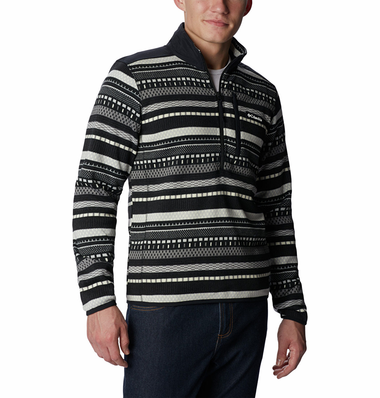 Sweater Weather II Printed Half Zip Erkek Polar Üst