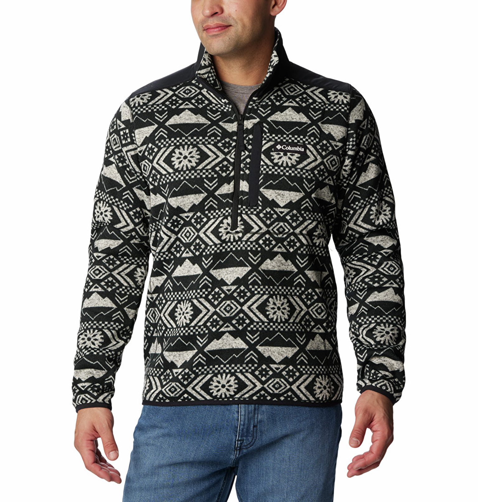 Sweater Weather II Printed Half Zip Erkek Polar Üst