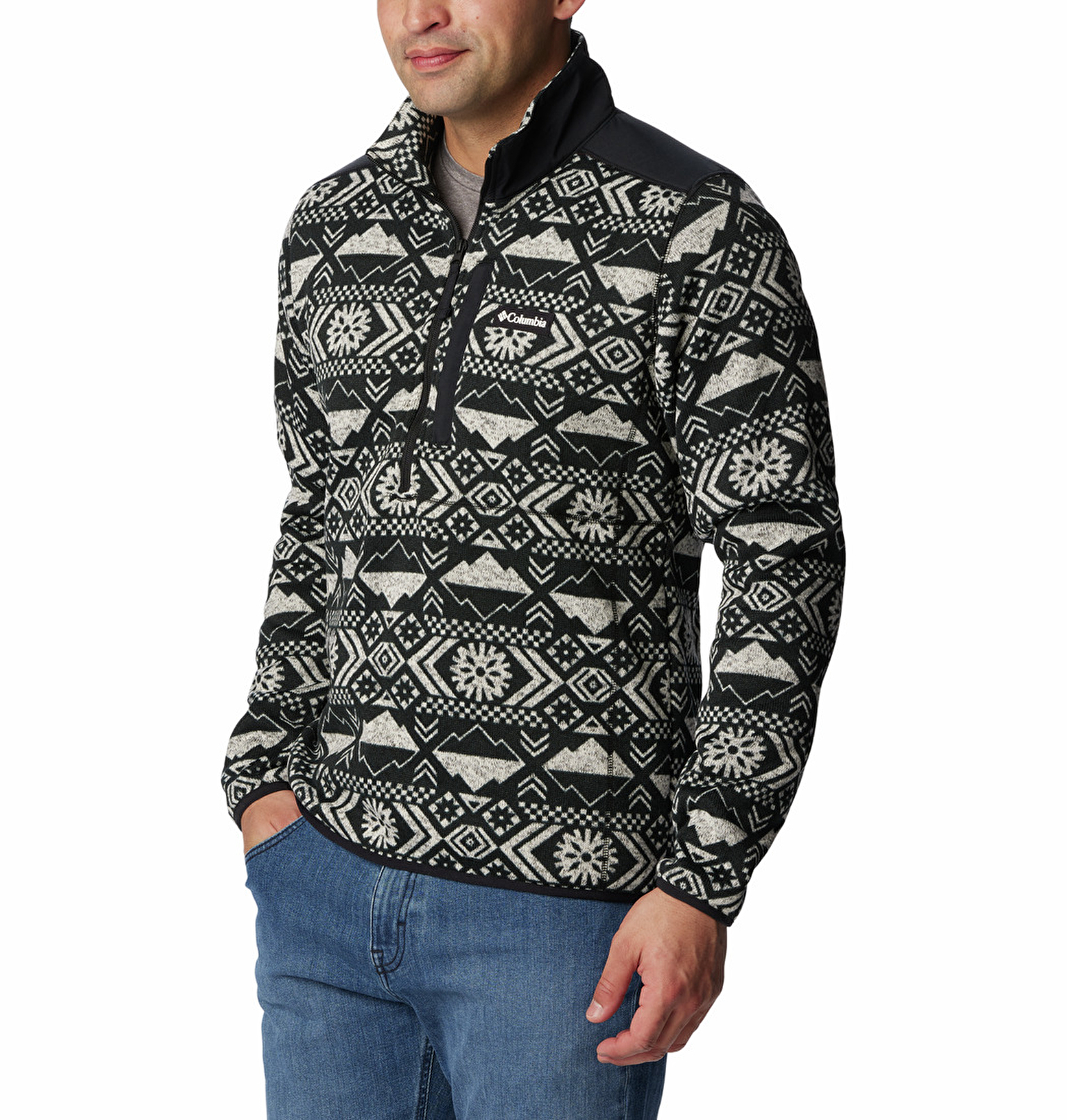 Sweater Weather II Printed Half Zip Erkek Polar Üst