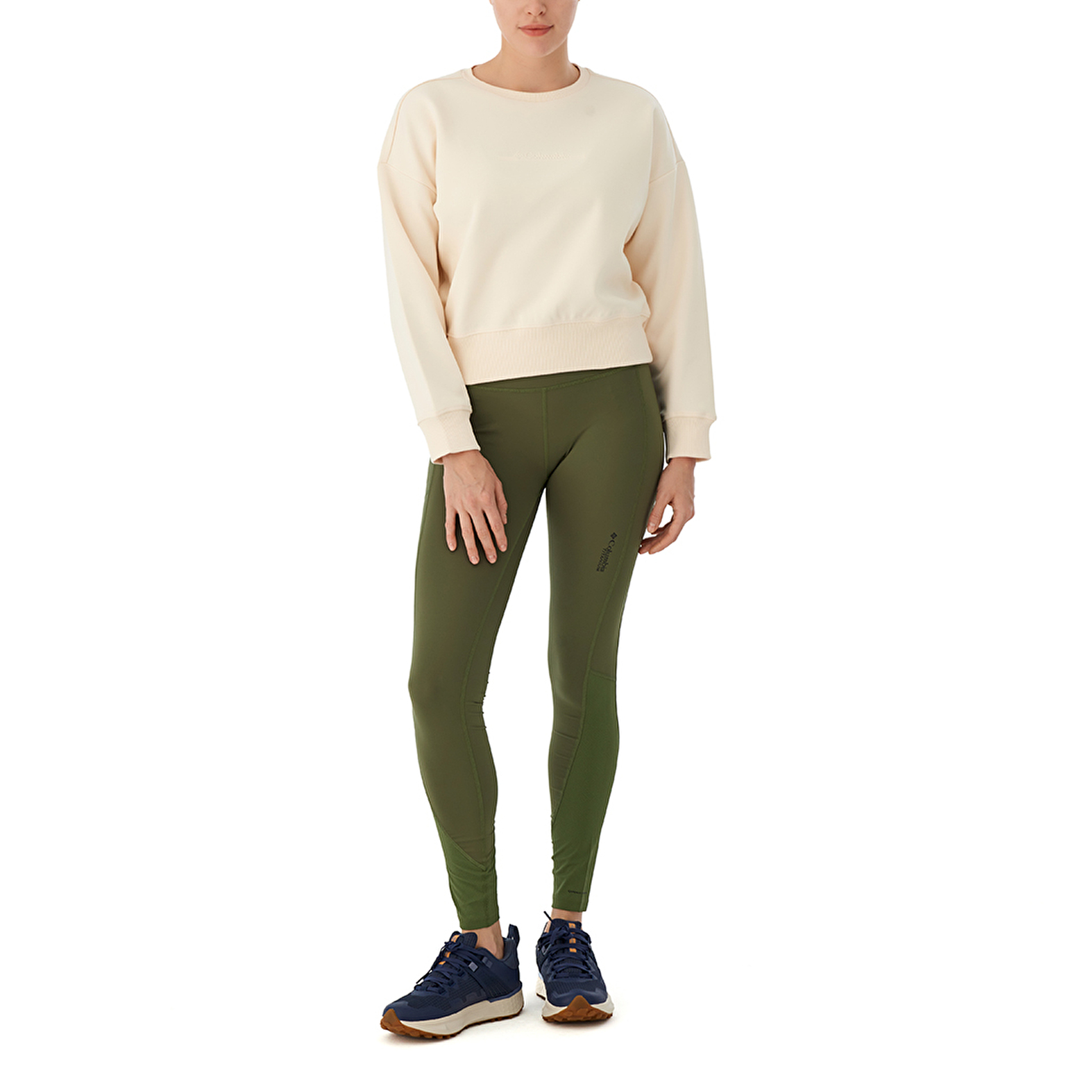 W Bar Split Crop Kadın Sweatshirt