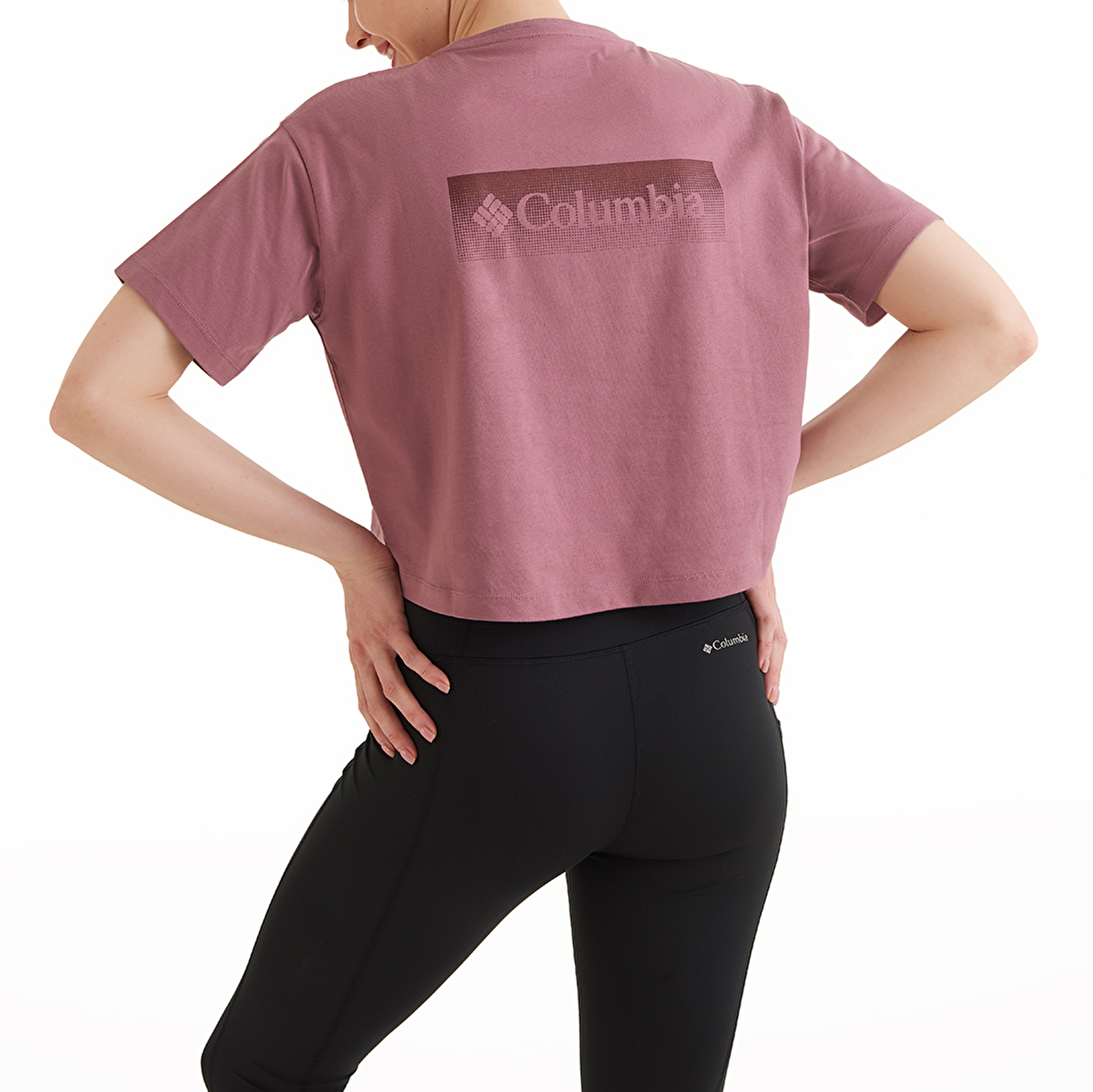 CSC Framed Halftone Logo Kadın Kısa Kollu T-Shirt