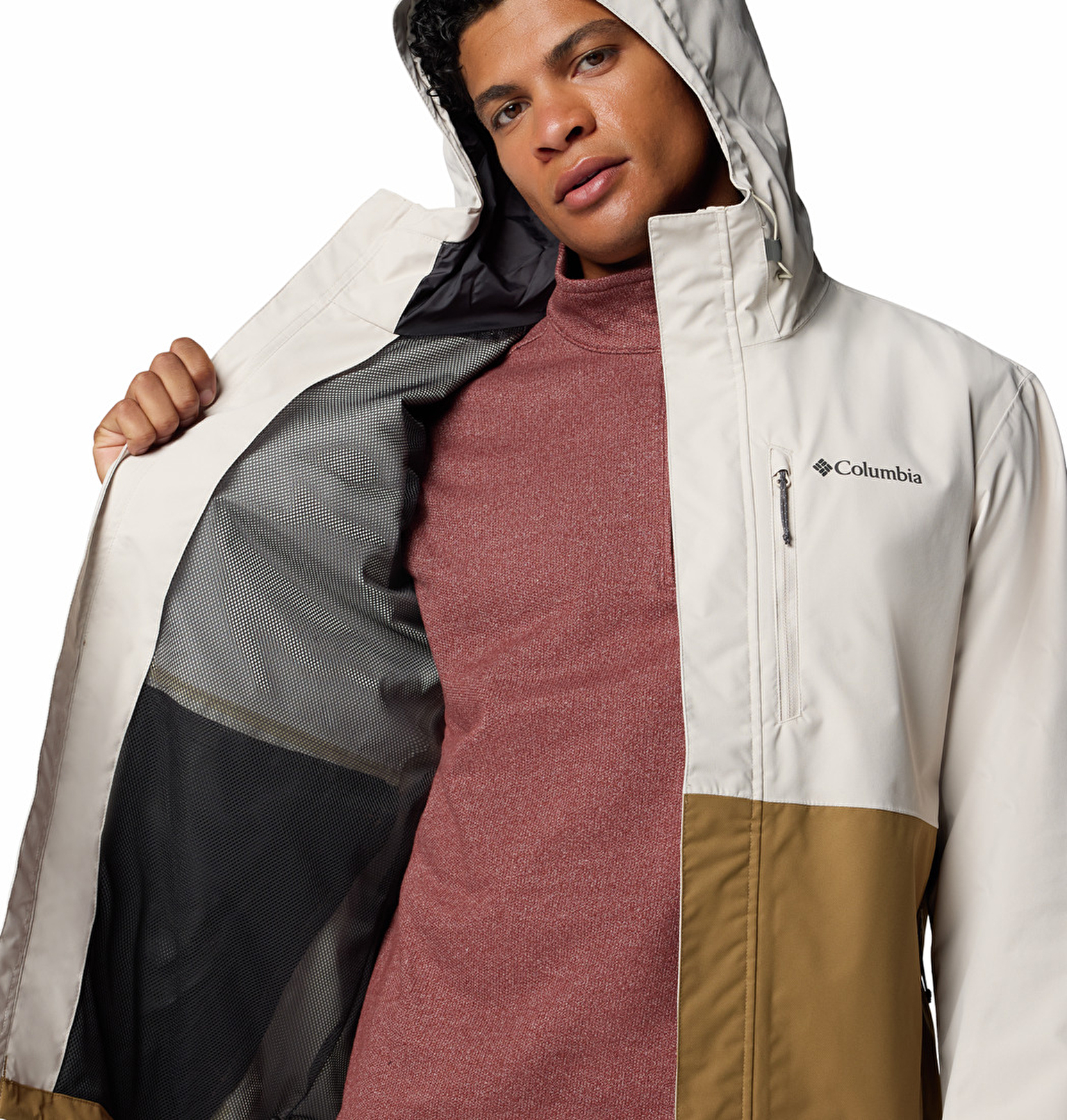 Waterdichte Outdoor Jas Columbia Hikebound II Geïsoleerde Jas Voor Heren - Waterdichte Winterjas Met Capuchon Heren Jas