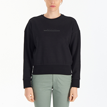 W Bar Split Crop Kadın Sweatshirt