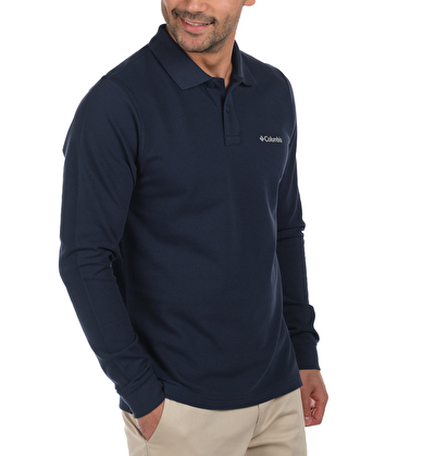 M Cascade Range Solid Uzun Kollu Erkek Polo T-shirt
