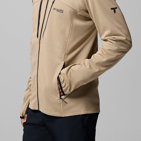 Columbia Erkek Mavi Arctic Crest Bonded Tam Fermuarlı Polar Üst
