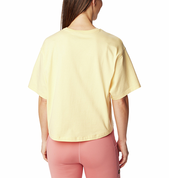 Painted Peak Knit Cropped Top Kadın Kısa Kollu T-Shirt_1