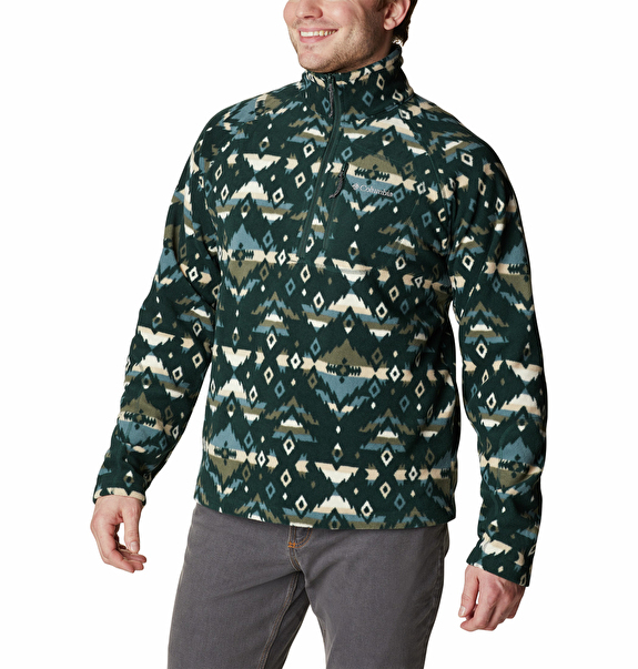 Fast Trek Printed Half Zip Erkek Polar Üst_4